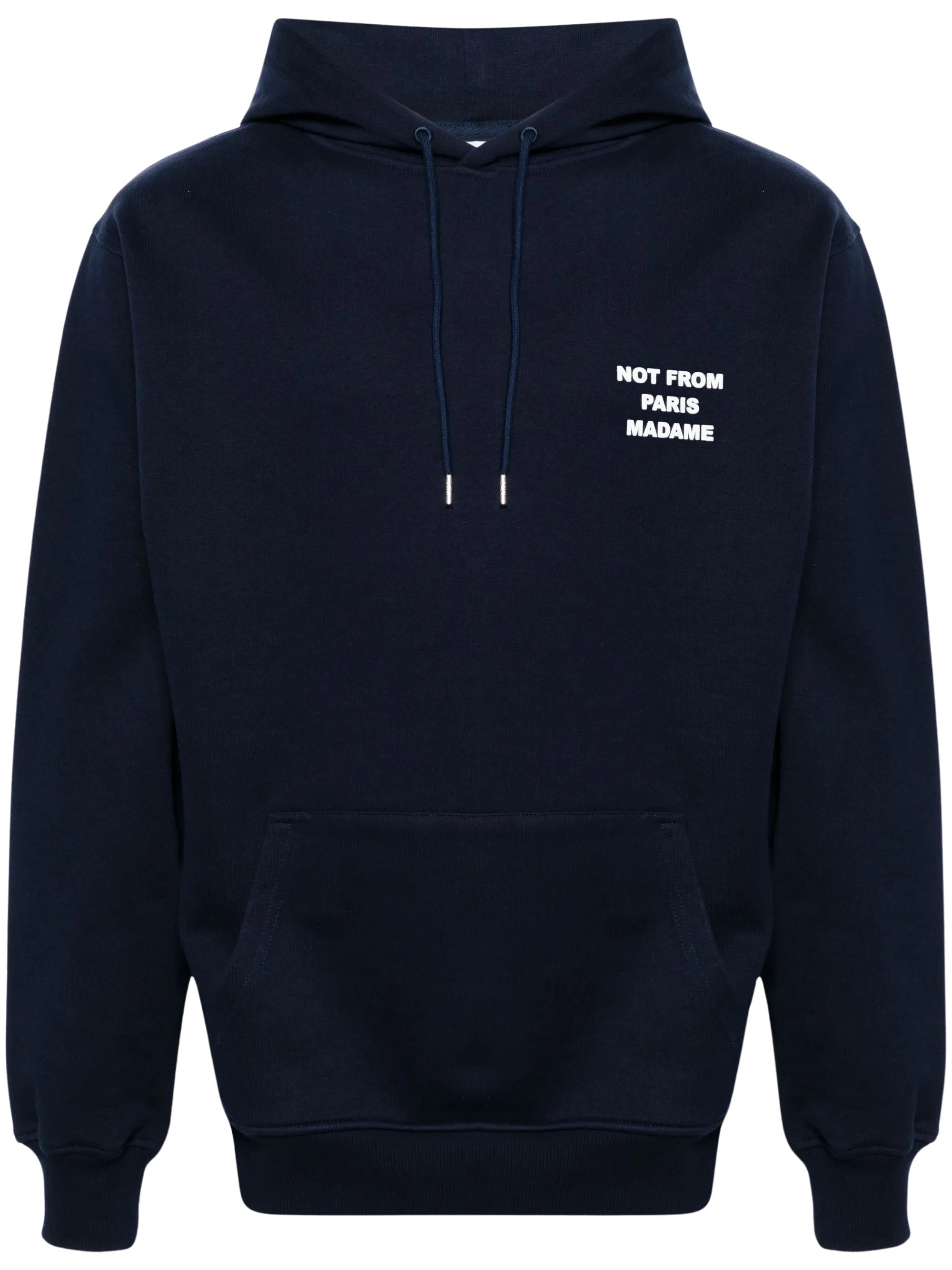 DROLE DE MONSIEUR Felpa Con Cappuccio E Coulisse Con Slogan Stampato