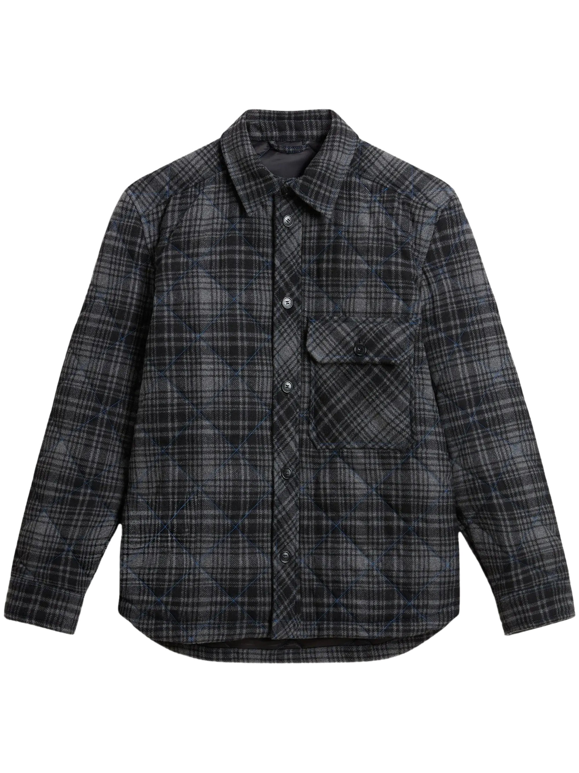 Woolrich Checked Quilted Shirt Jacket