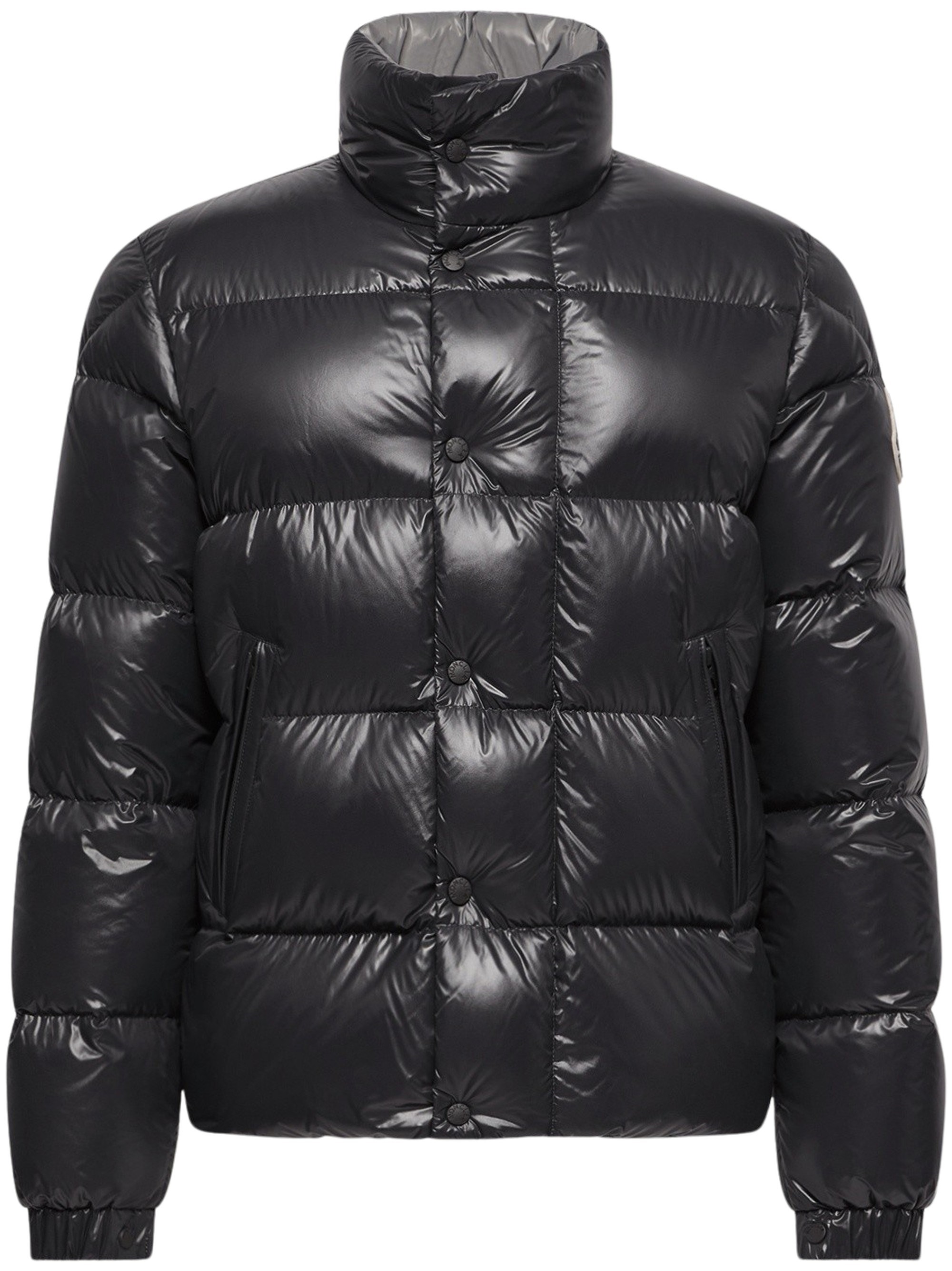 Moncler Men's Black Short Bendola Down Jacket In Laqué - Image 4