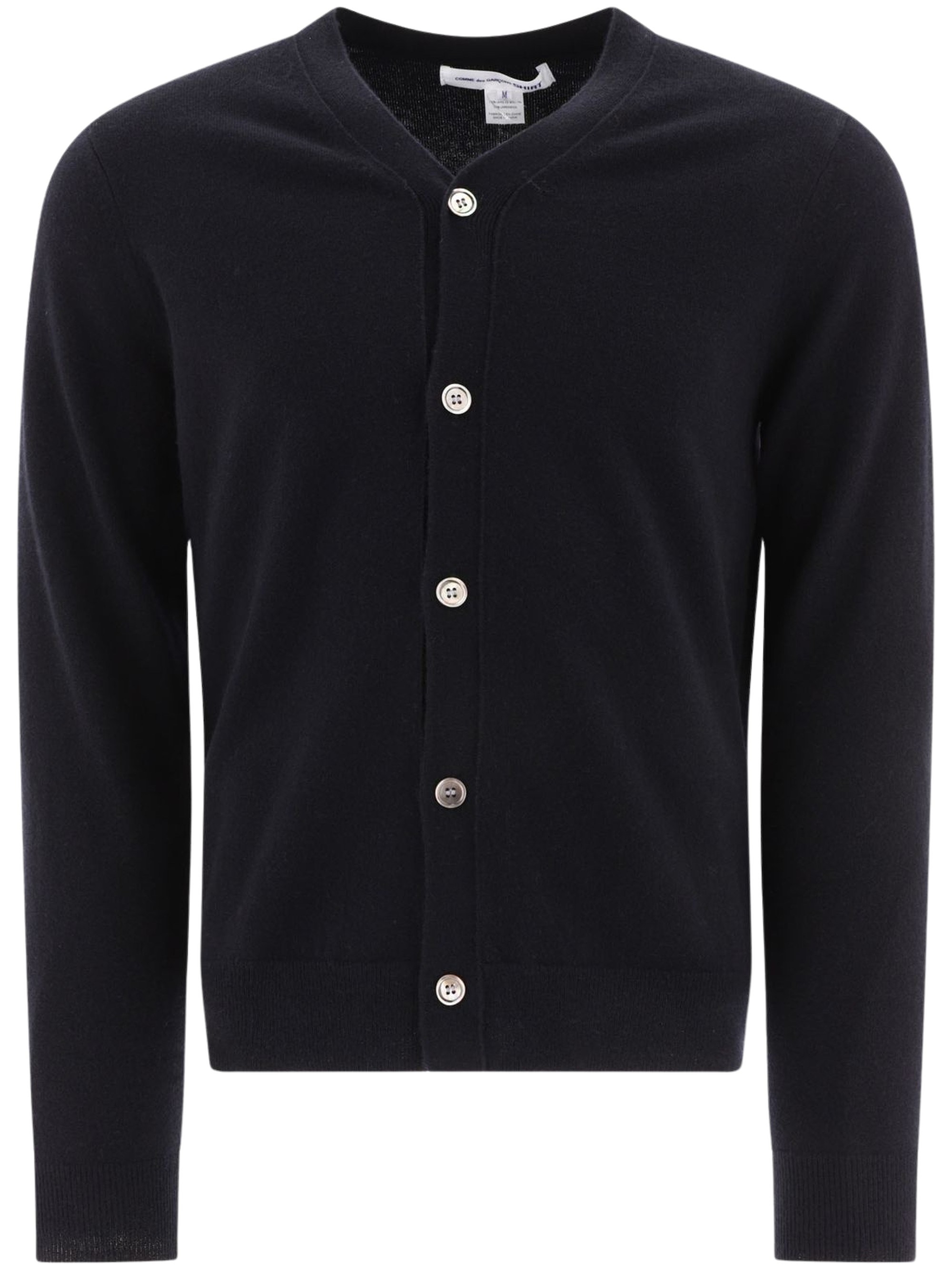 COMME DES GARÇONS SHIRT V-Neck Long-Sleeved Cardigan By Comme Des Garç