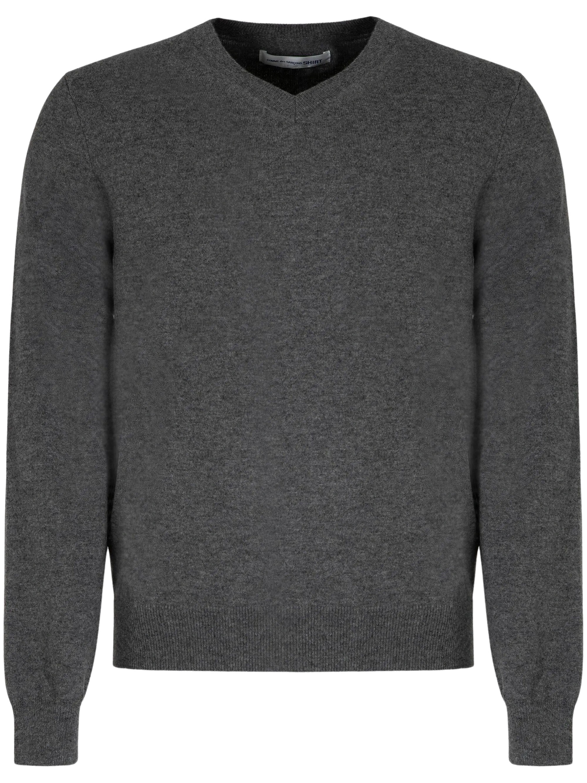 COMME DES GARÇONS SHIRT V-Neck Wool Sweater