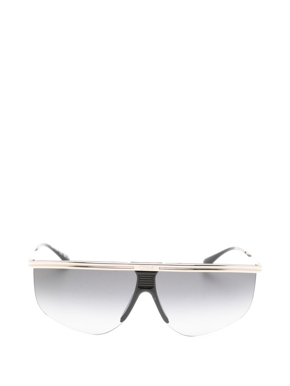 Chloé CH0415S-001 Gradient Lens Mask Sunglasses — Gold