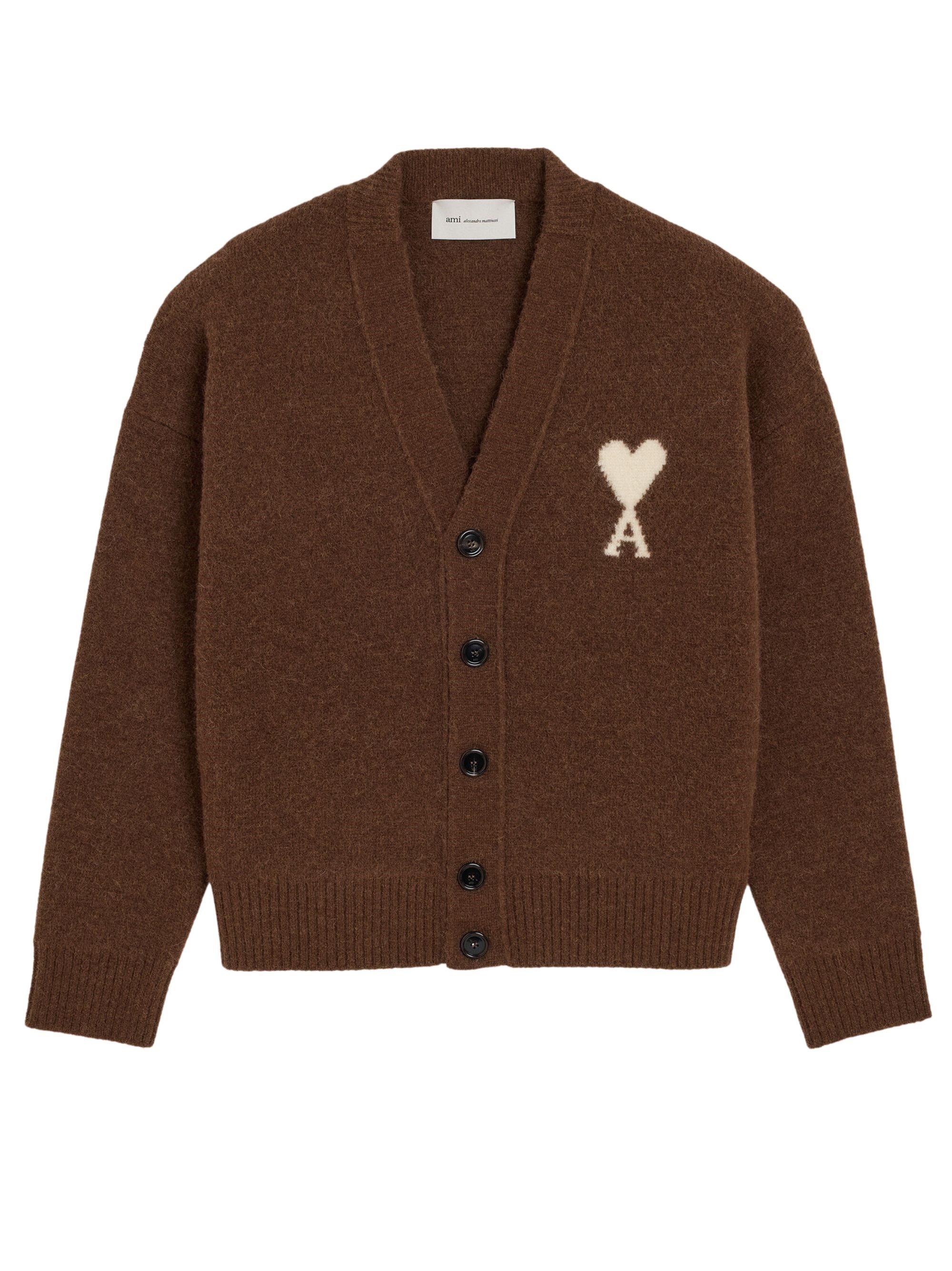 Ami Paris Ami De Coeur Wool Cardigan