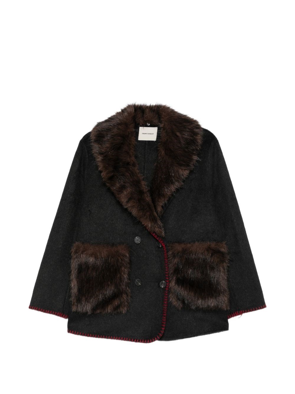 Faux Fur Detail Coat