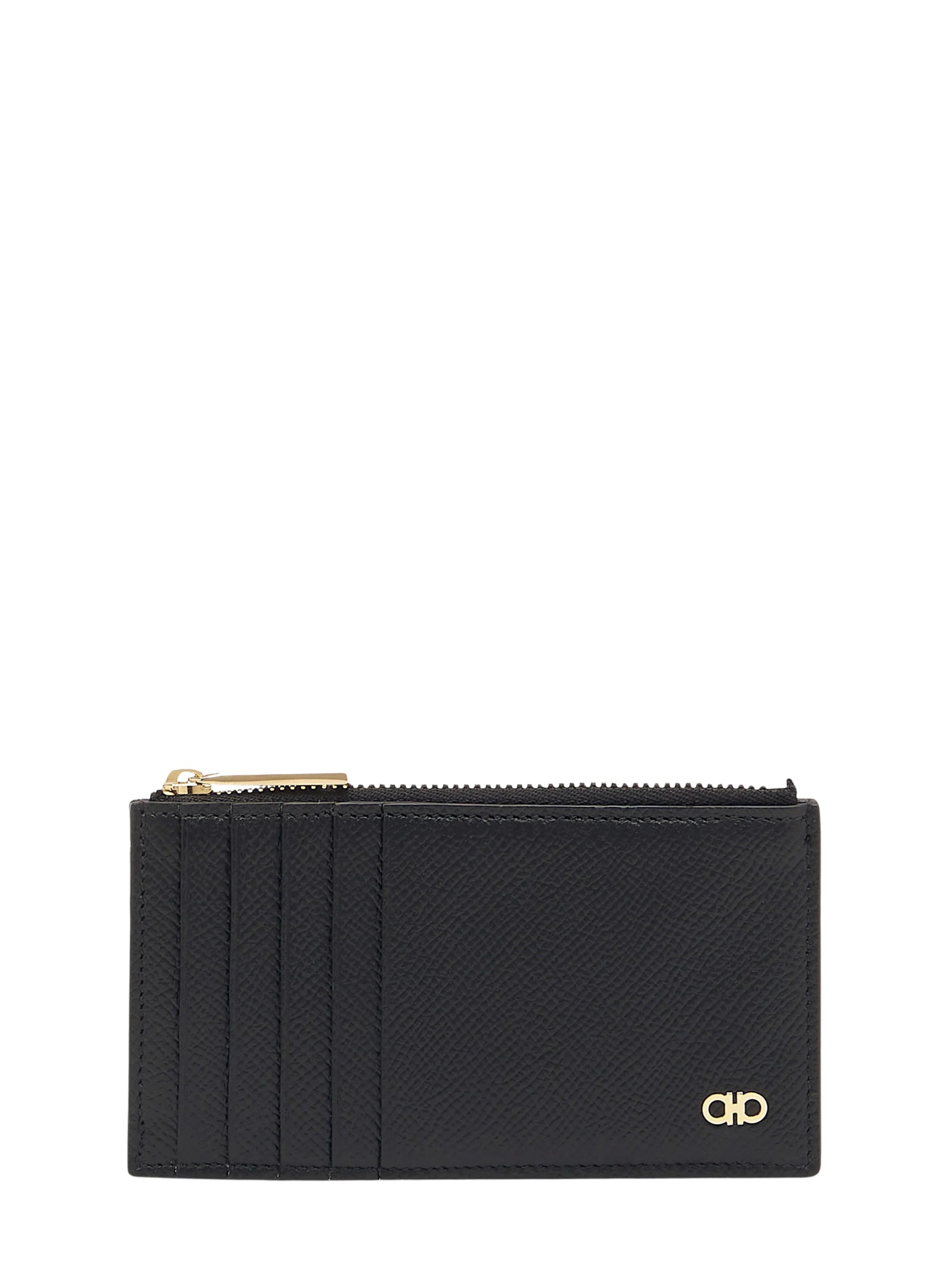 Ferragamo Card Holder — Black Calfskin Wallets & Cardholders