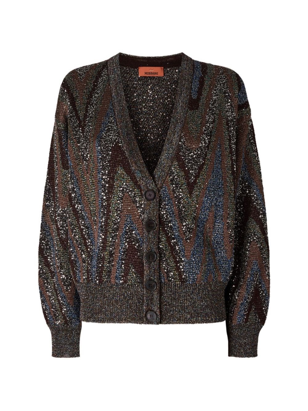 MISSONI Sequin Zigzag Cardigan