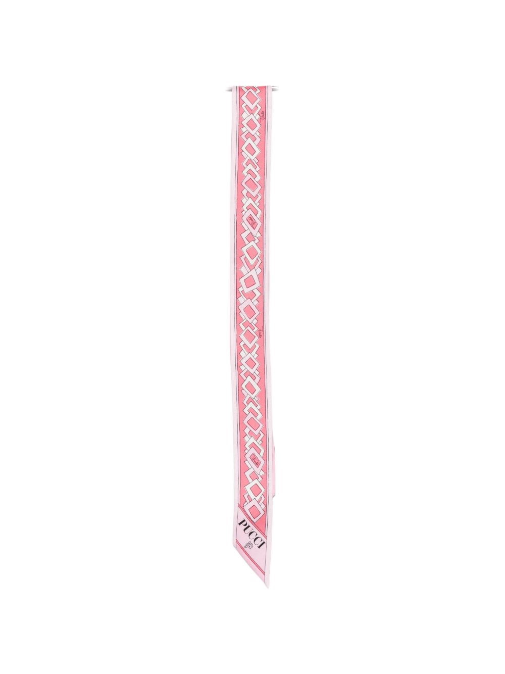 Pucci Printed Silk Scarf — Pink