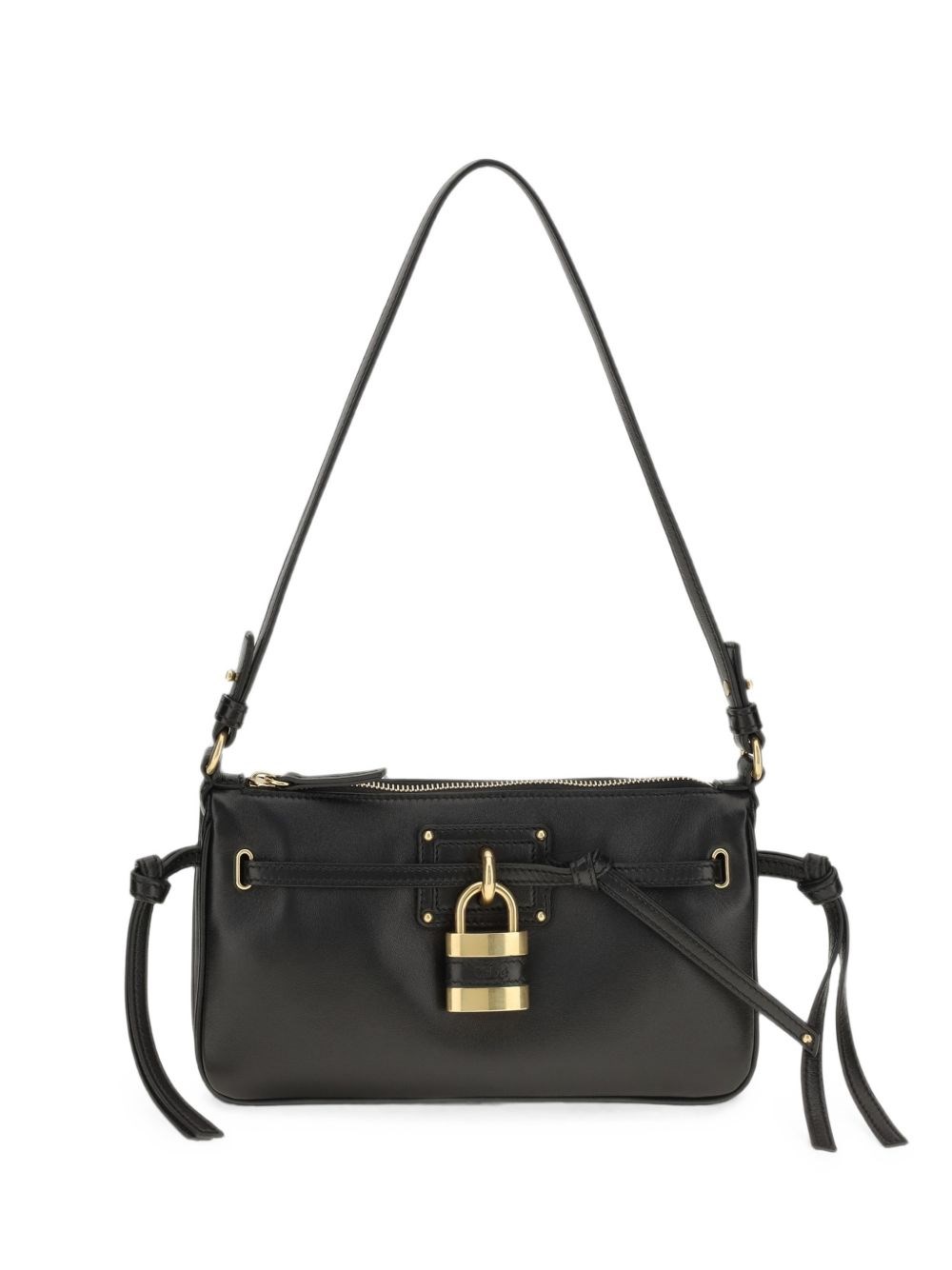 Schwarze Mini Paddington Sling Pouch aus Nappaleder