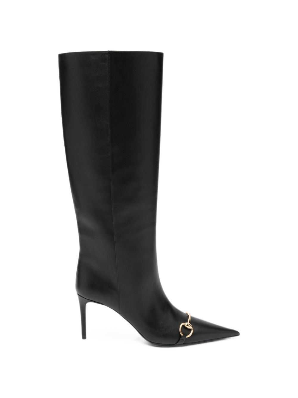 Gucci Leather Heel Boots