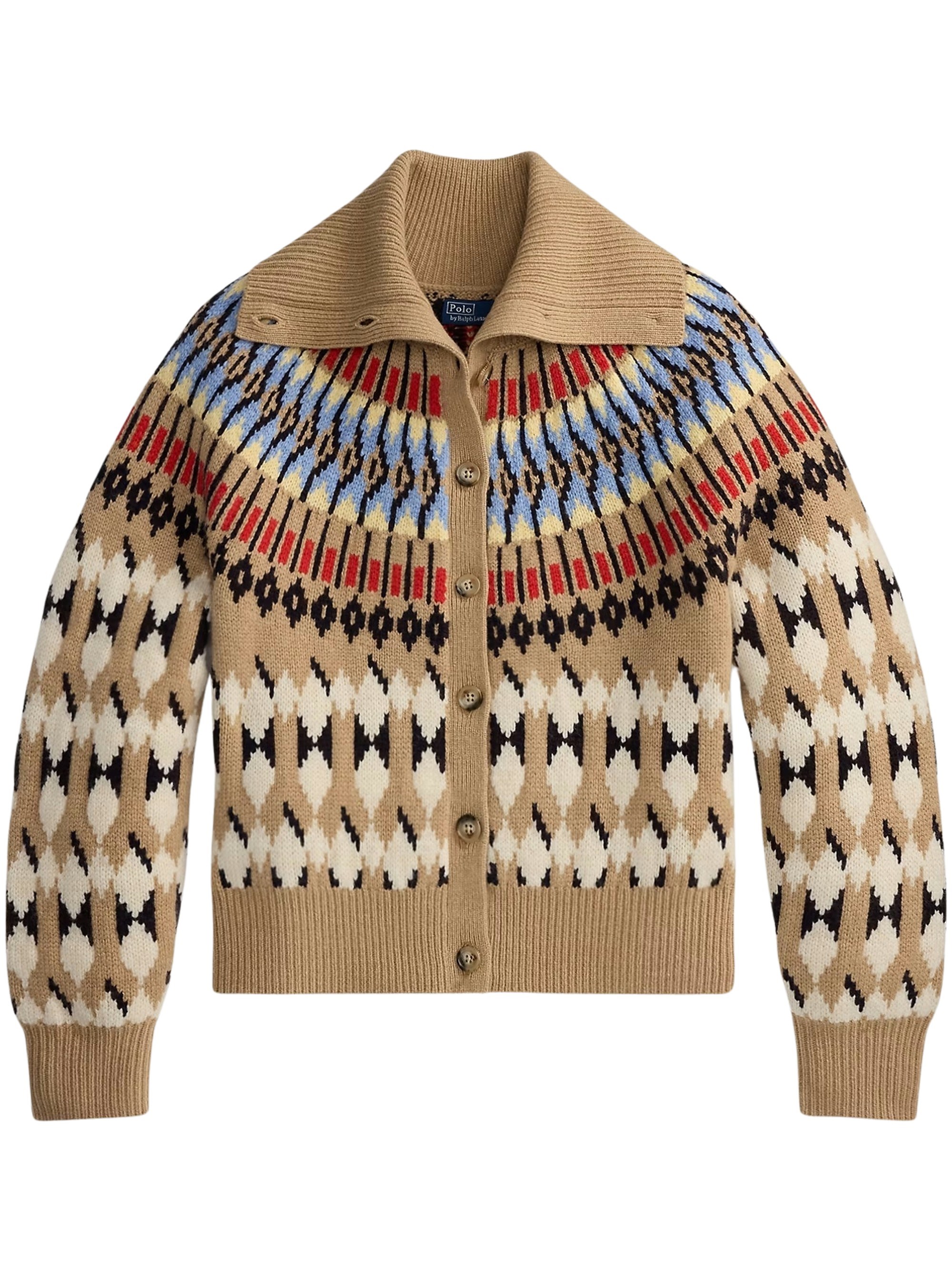POLO RALPH LAUREN Geo-Motif Wool-Cashmere Cardigan