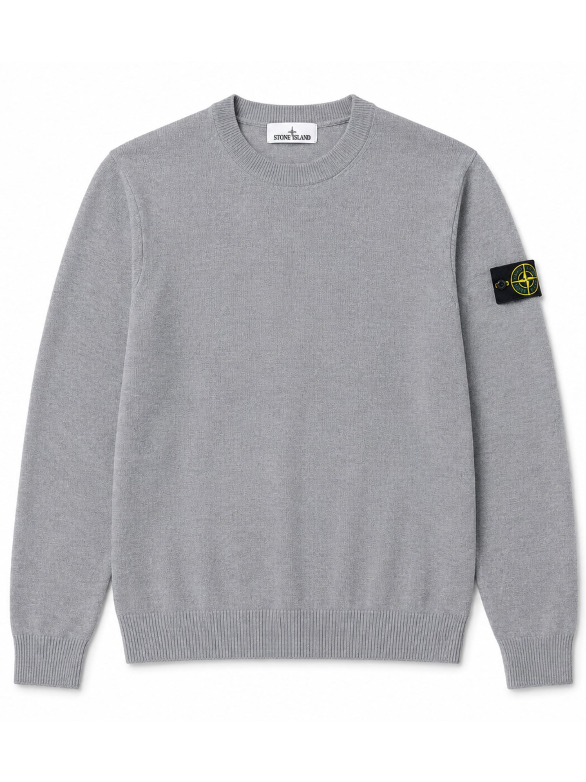 Wool sweater with side logo patch - Stone Island, L
