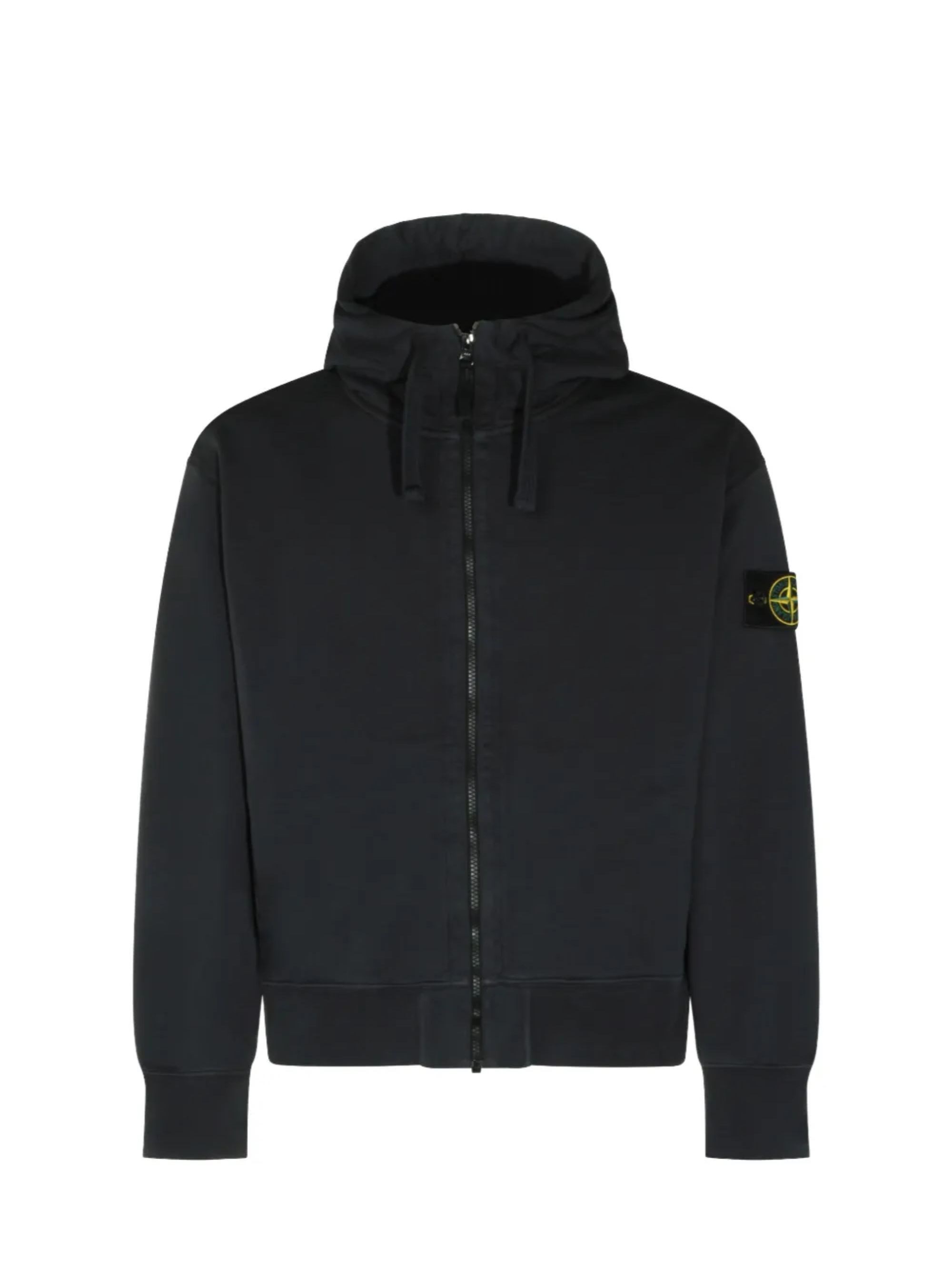 Stone Island Organic Cotton Fleece Hoodie Sweatshirt