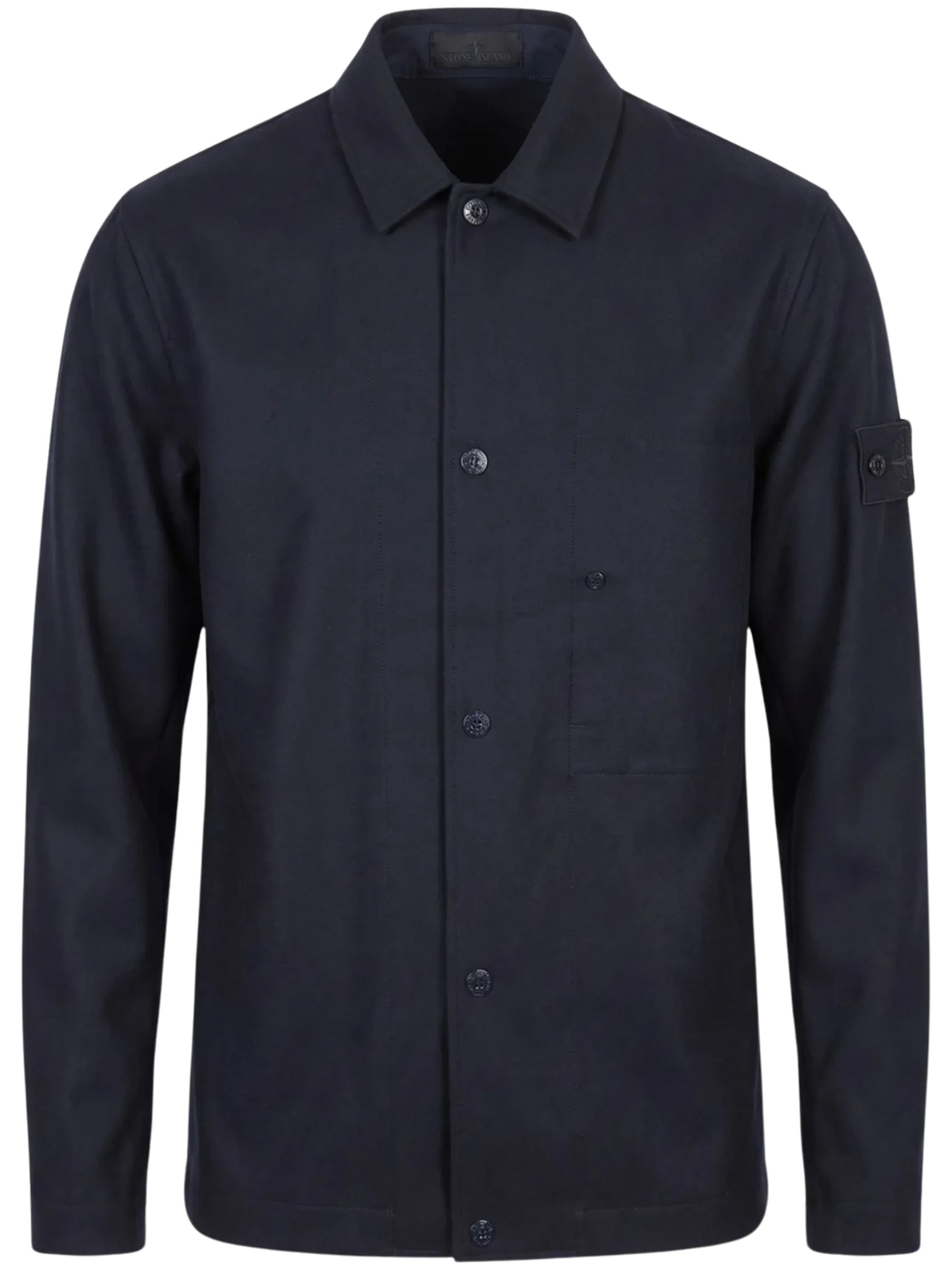 Stone Island Camicia Button-Up Con Patch Logo