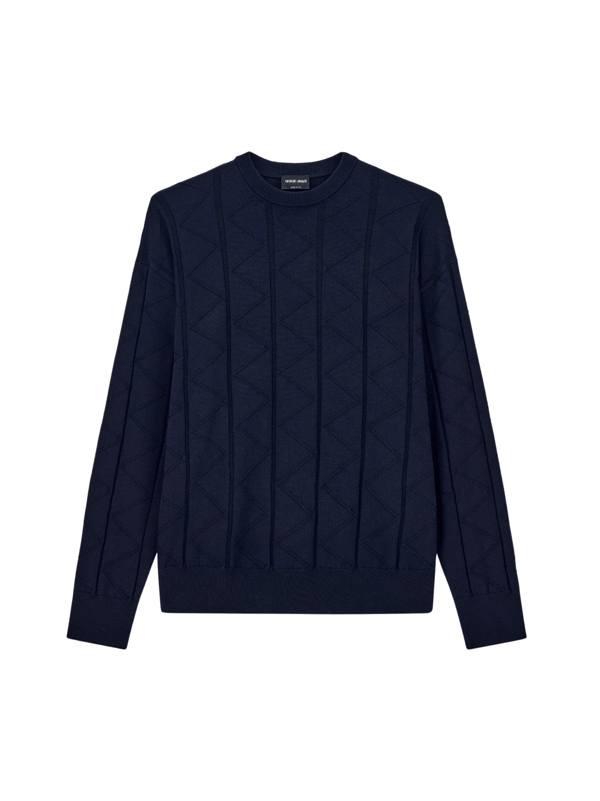 Giorgio Armani Sweater Chevron Virgin Wool