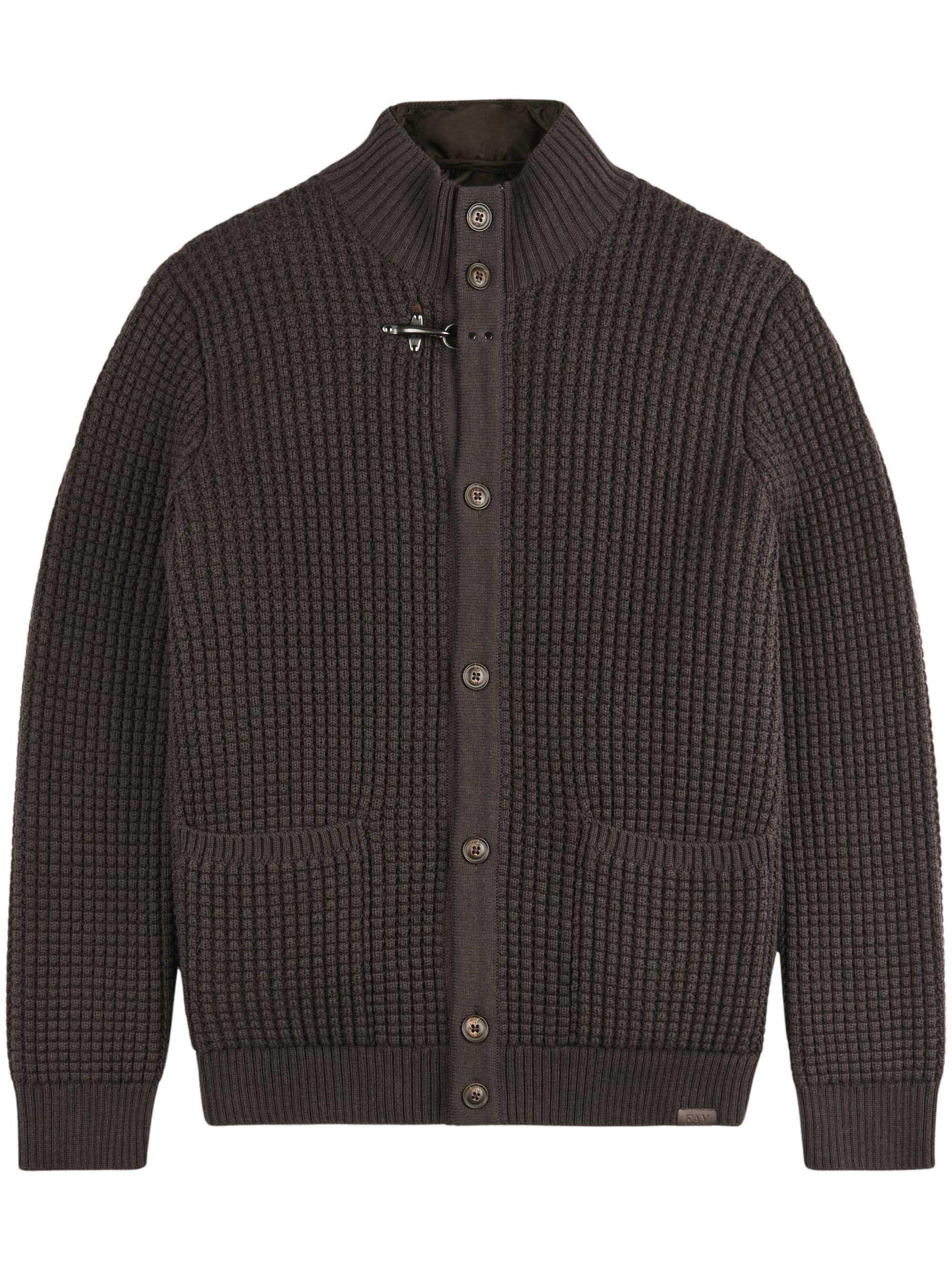 Fay Textured Cardigan With Removable Gilet