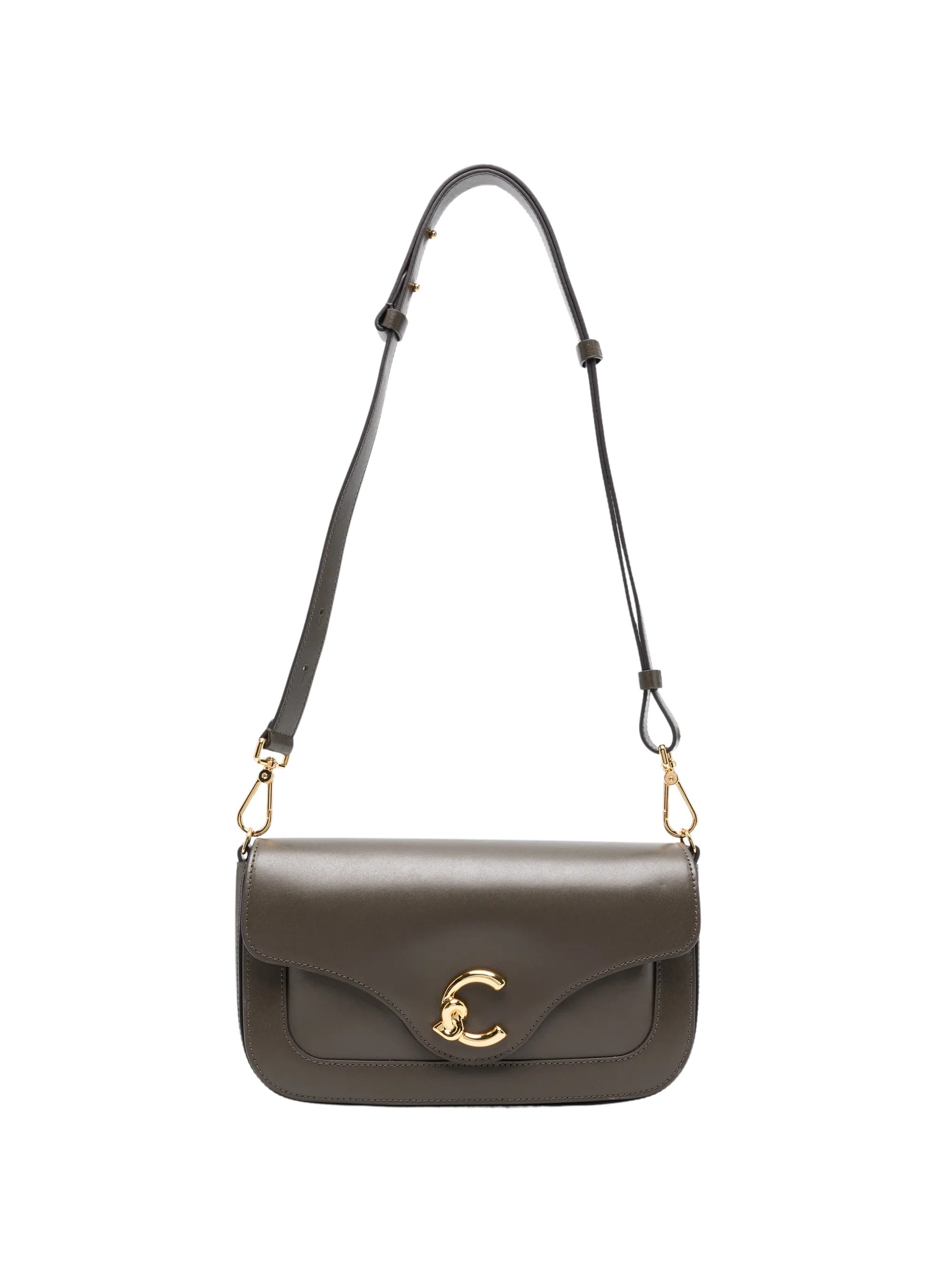 Coccinelle Logo-Plaque Leather Shoulder Bag By Coccinelle