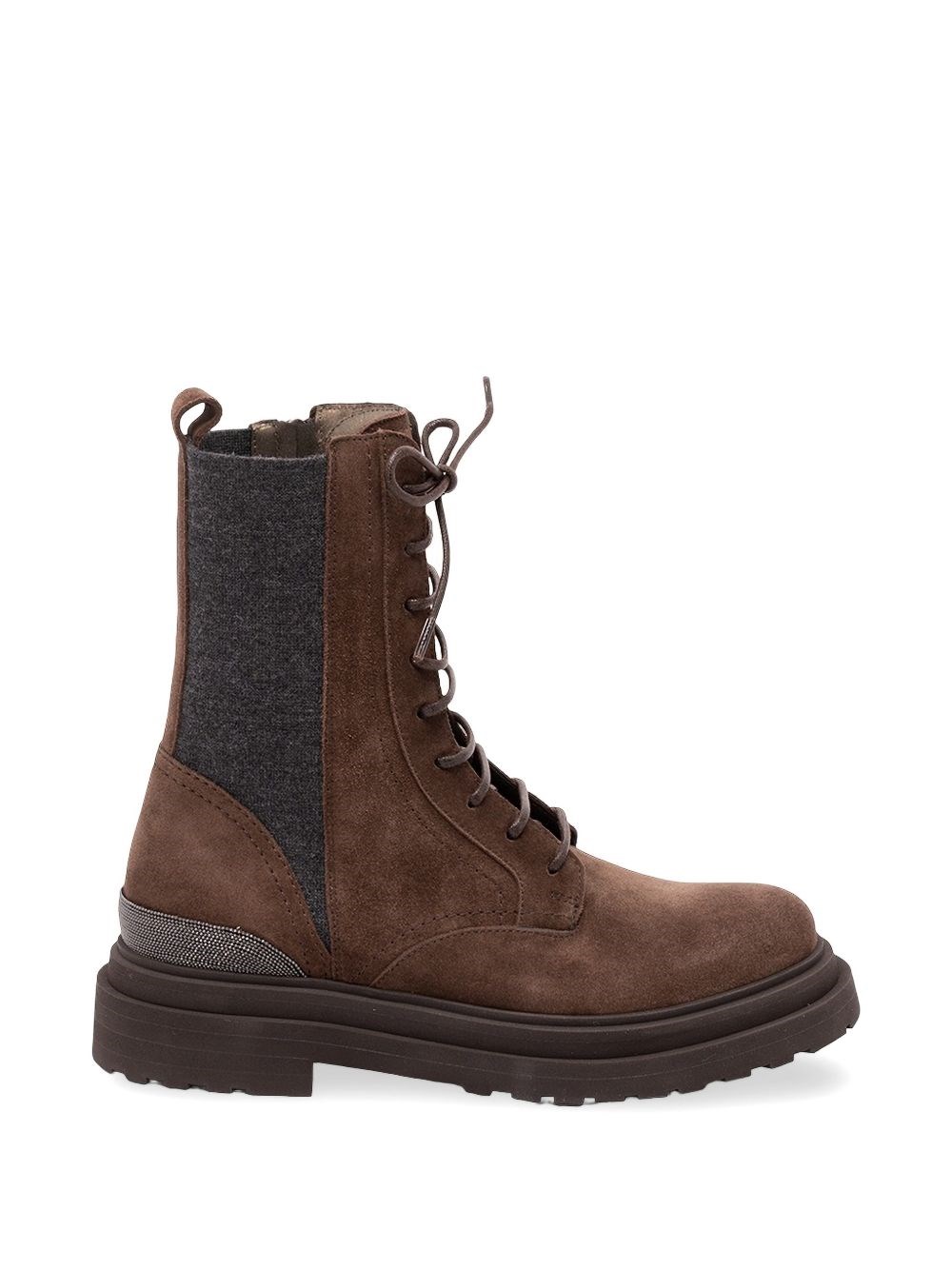 Brunello Cucinelli Leather Biker Boots