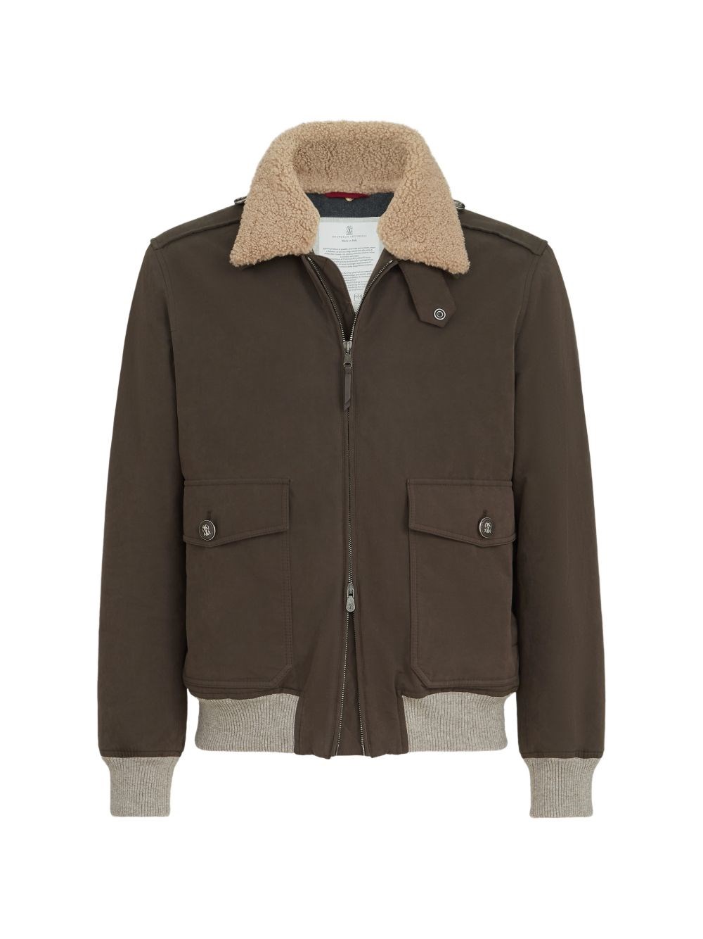 Brunello Cucinelli Cotton Blend Bomber Jacket
