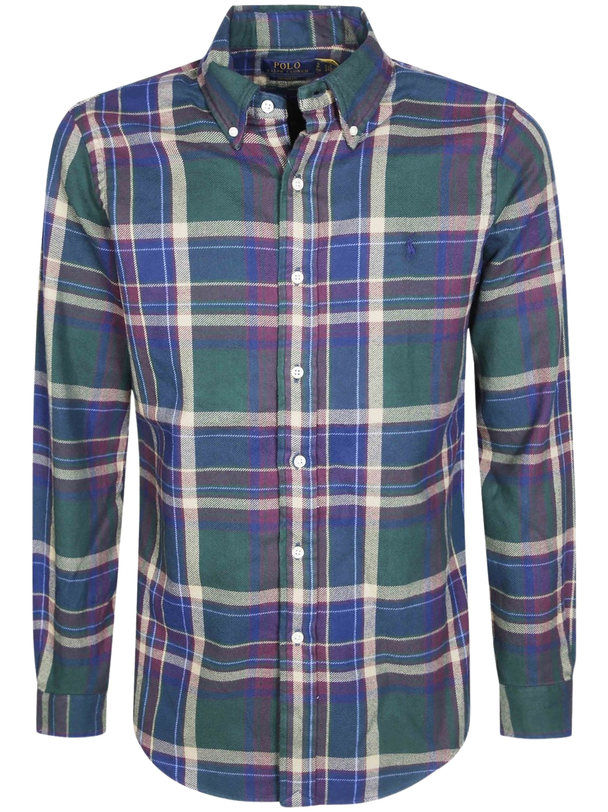 POLO RALPH LAUREN Camicia A Quadri Ricamata Con Logo Polo Ralph Lauren