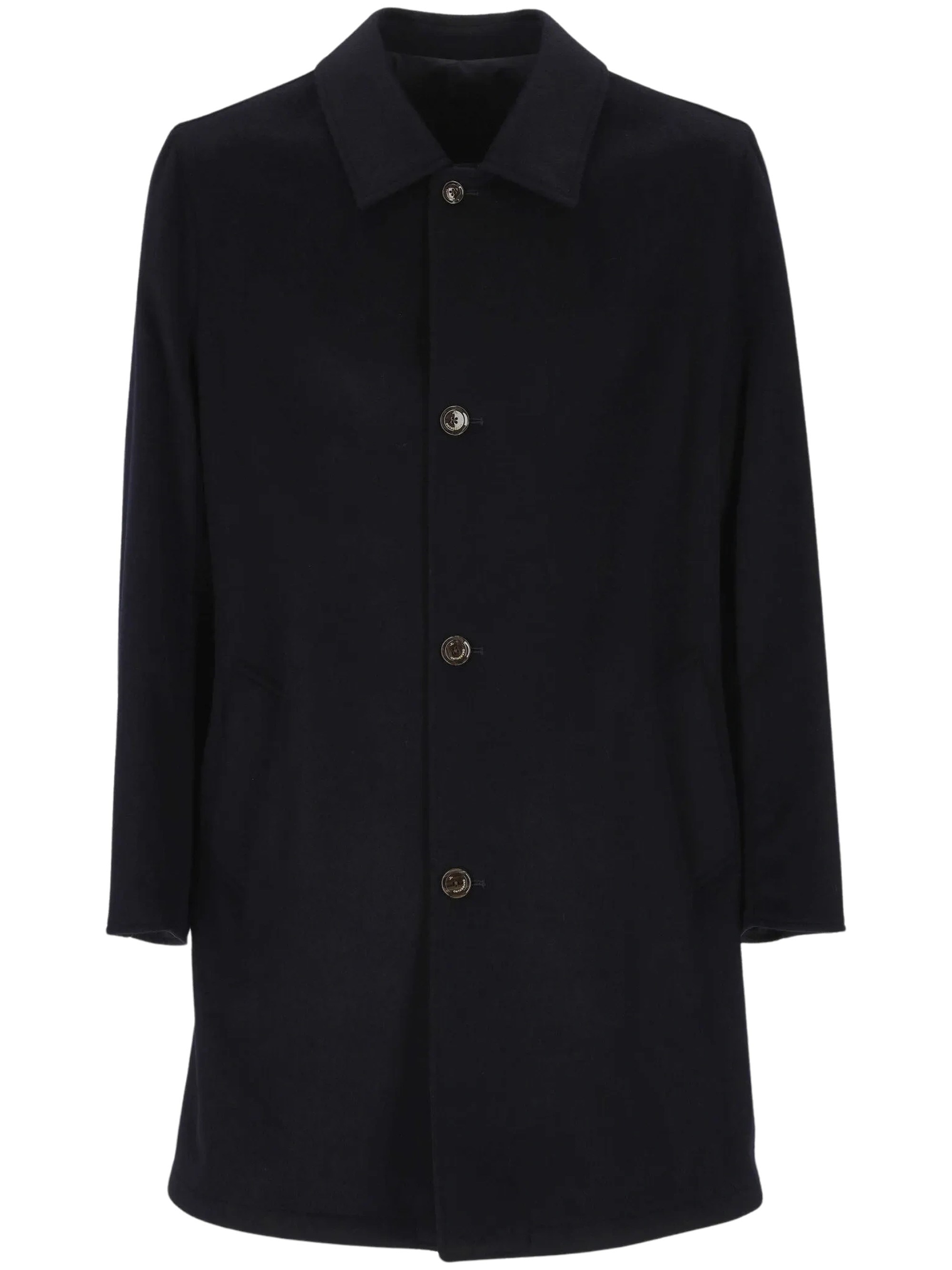 Single-Breasted Wool-Blend Coat