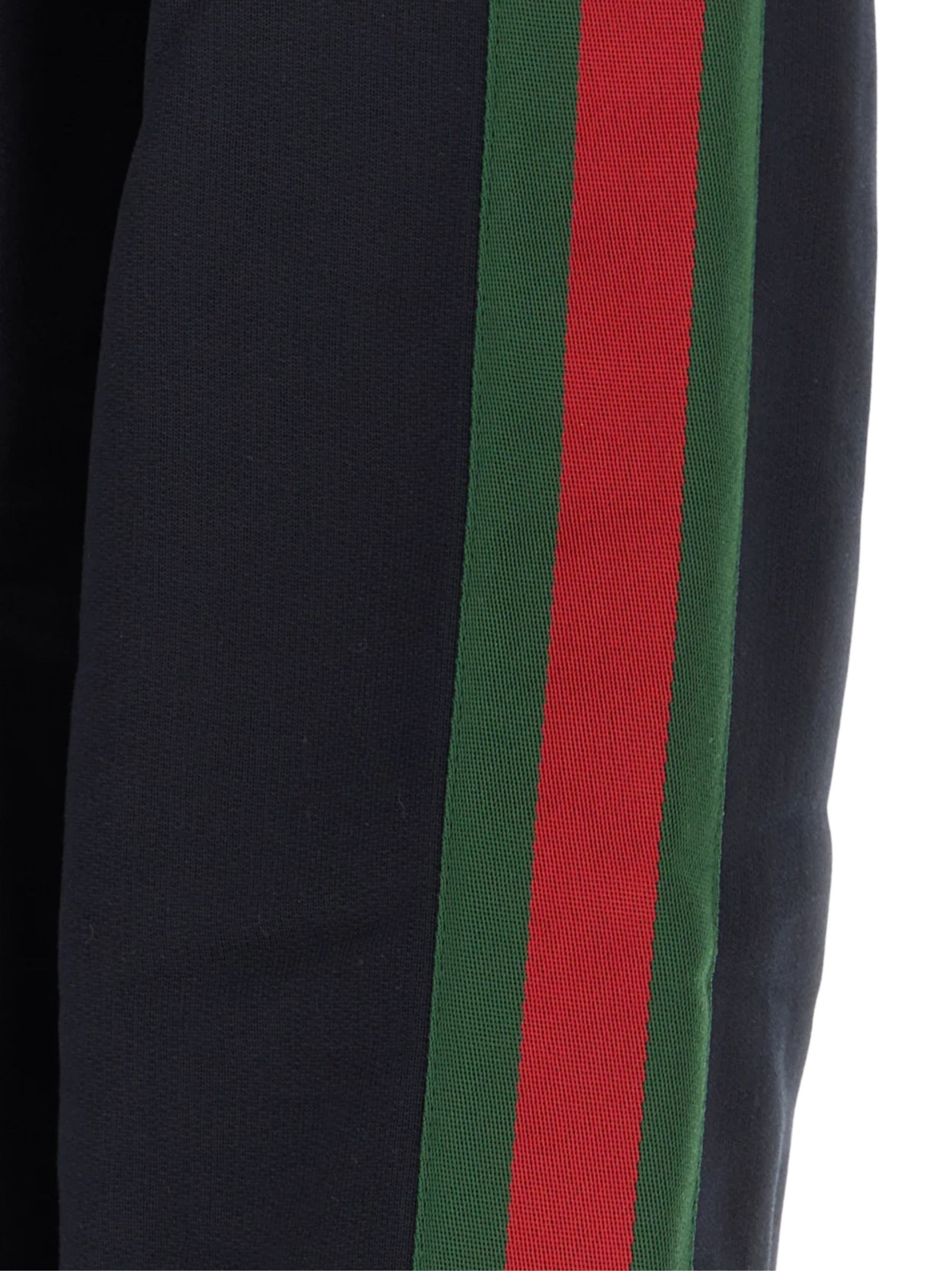 Gucci Felpa Con Cappuccio In Cotone E Seta Con Dettagli Web
