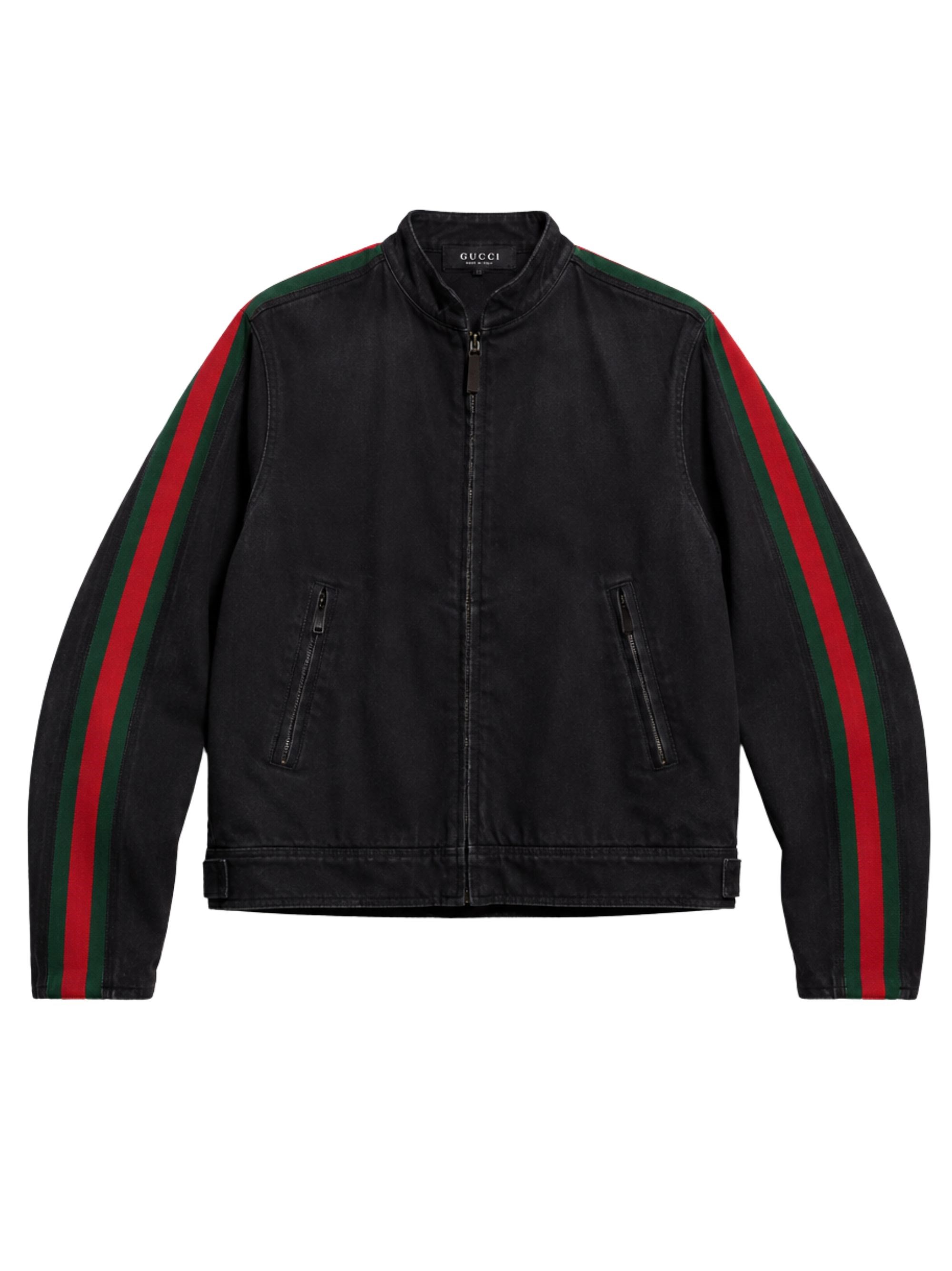 Gucci Web Detail Denim Jacket
