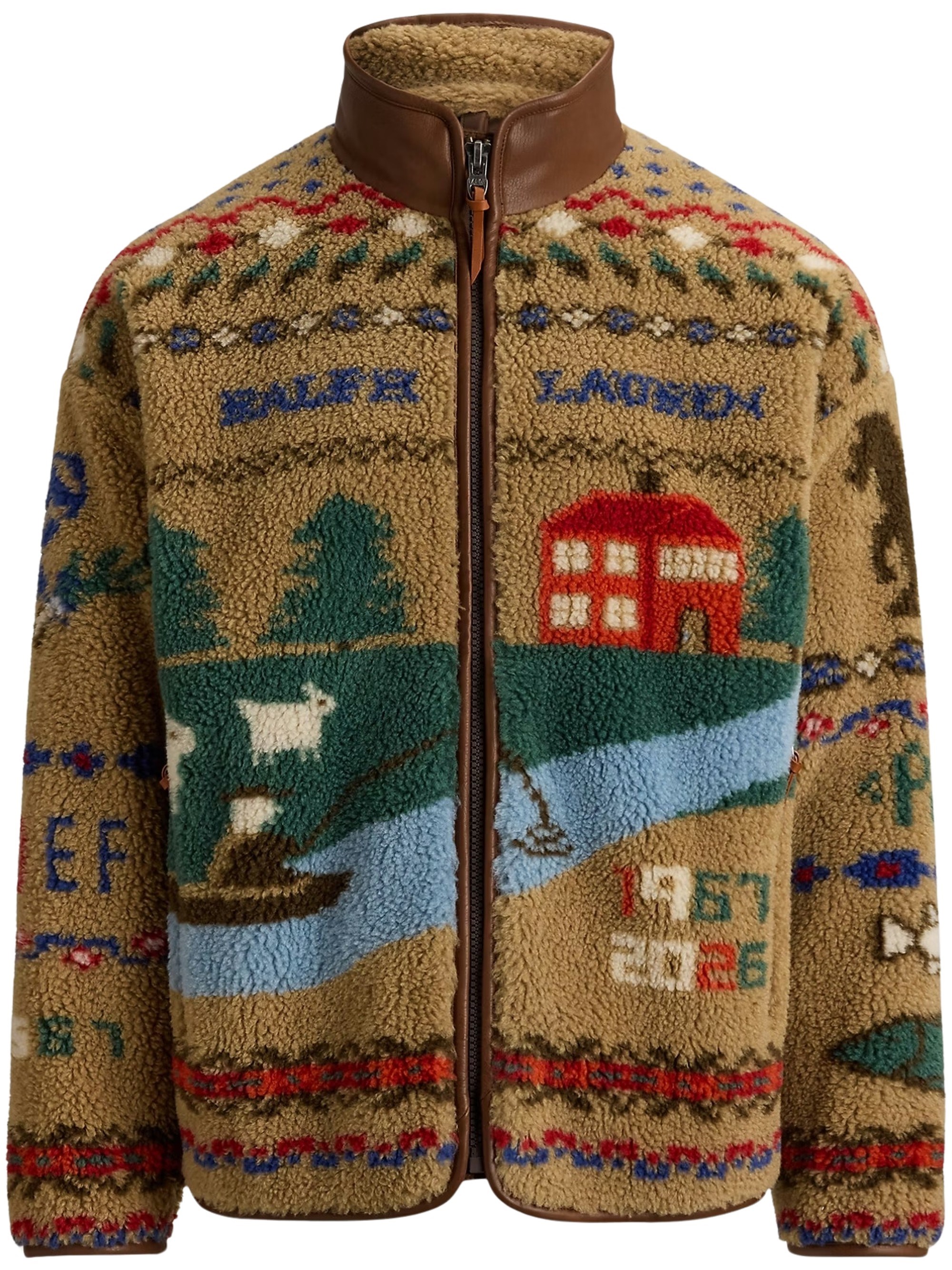 POLO RALPH LAUREN Felpa Giacca In Pile Scenic Pile Di Polo Ralph Laure