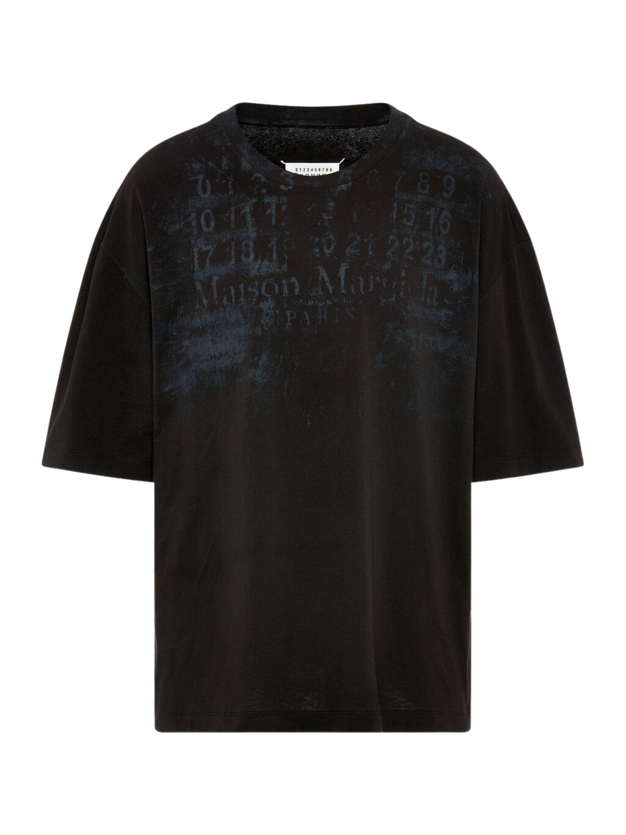 Maison Margiela Numeric Logo Graphic Cotton T-Shirt — Black