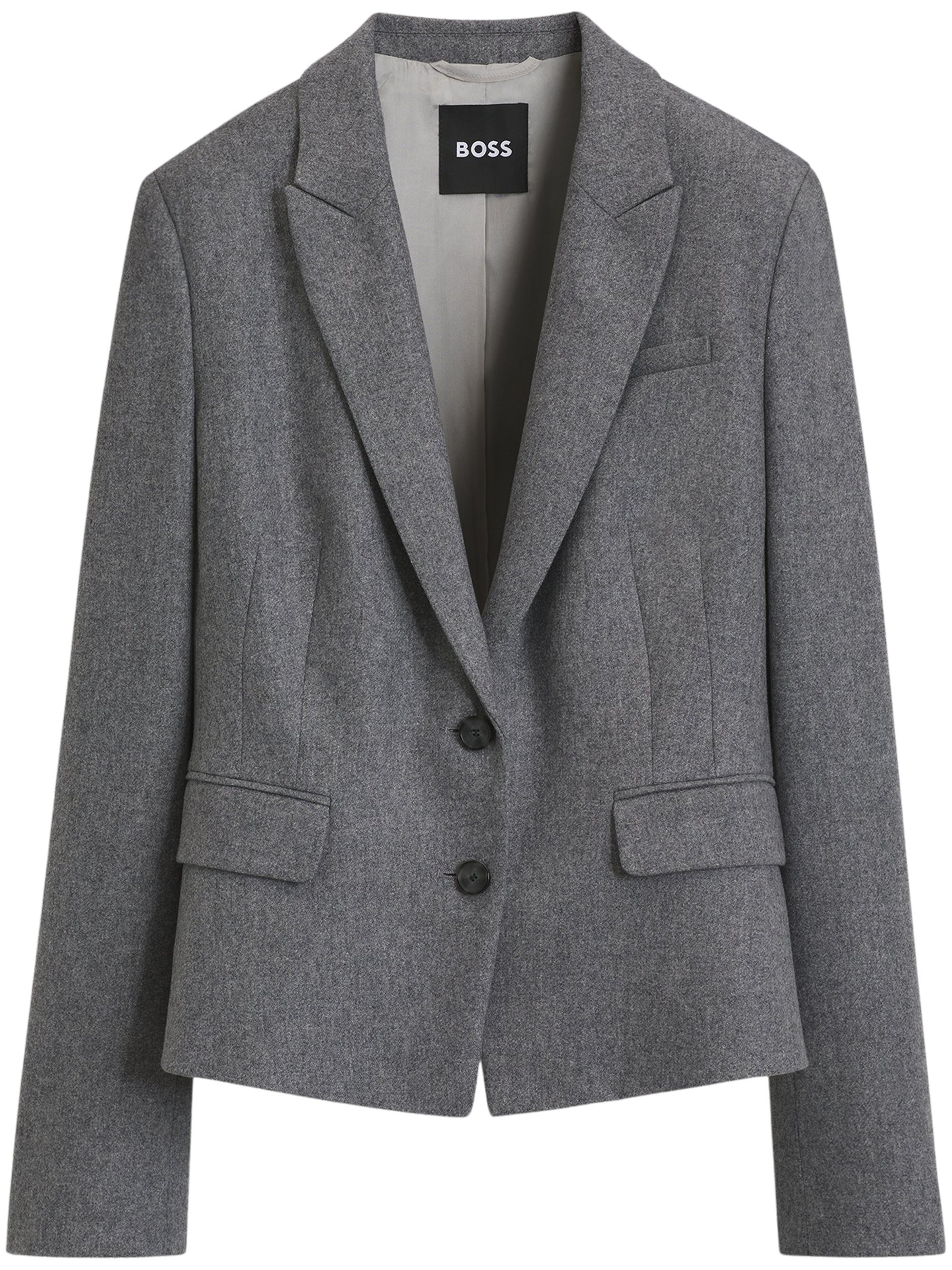 BOSS Slim-Fit Blazer In Melange Flannel