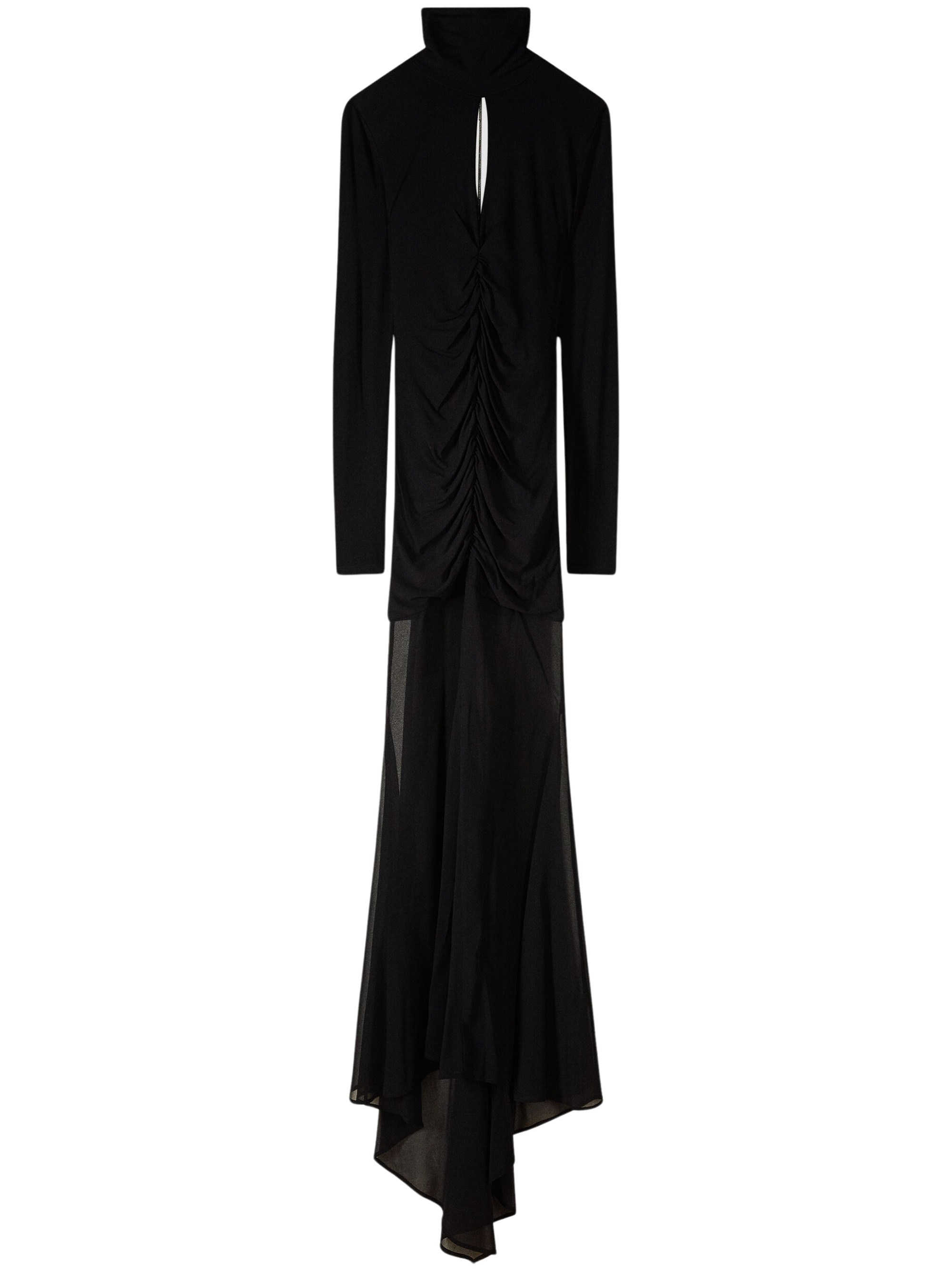 Patrizia Pepe Draped Long Evening Dress