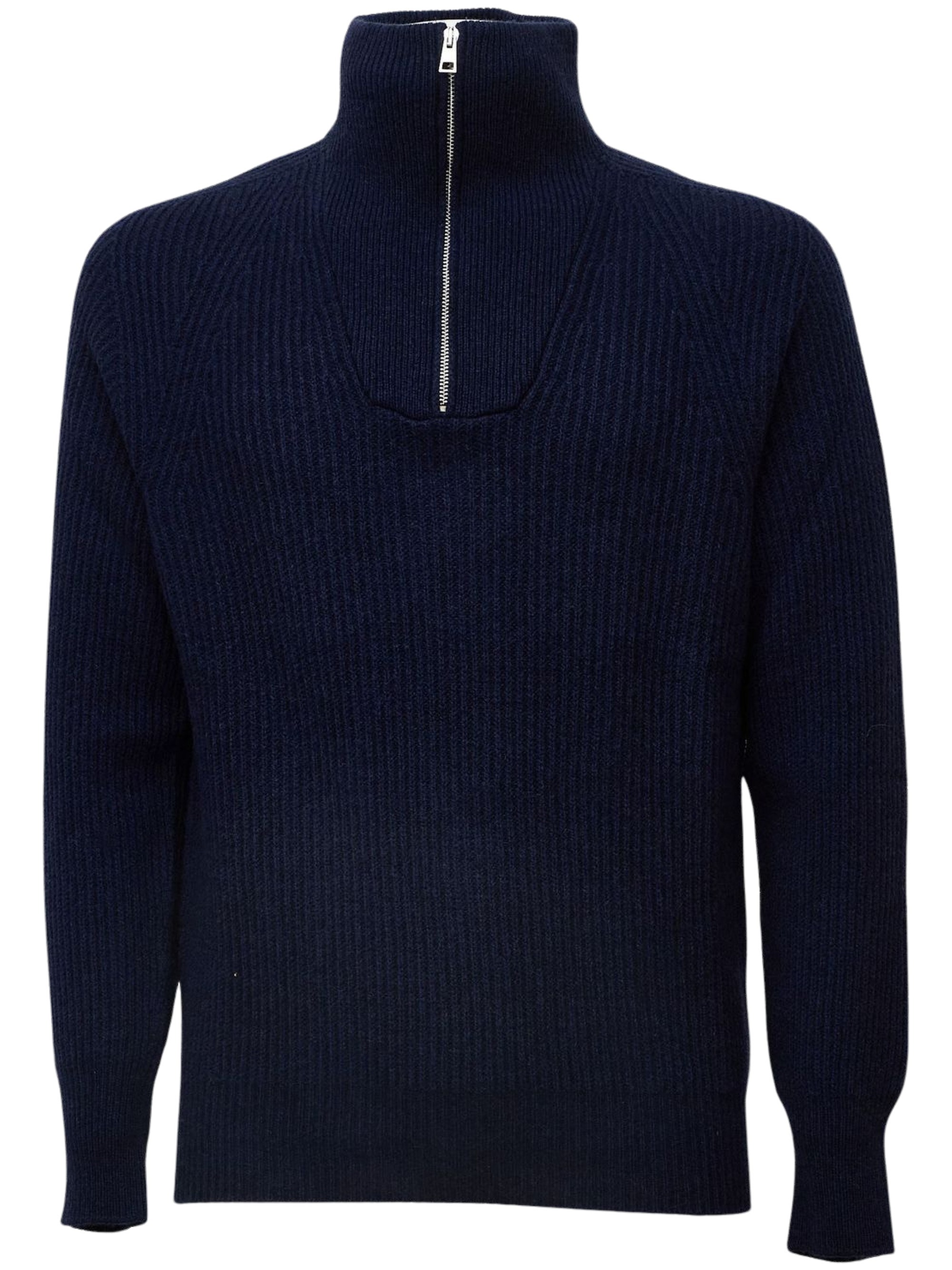 Half Zip High Neck Sweater