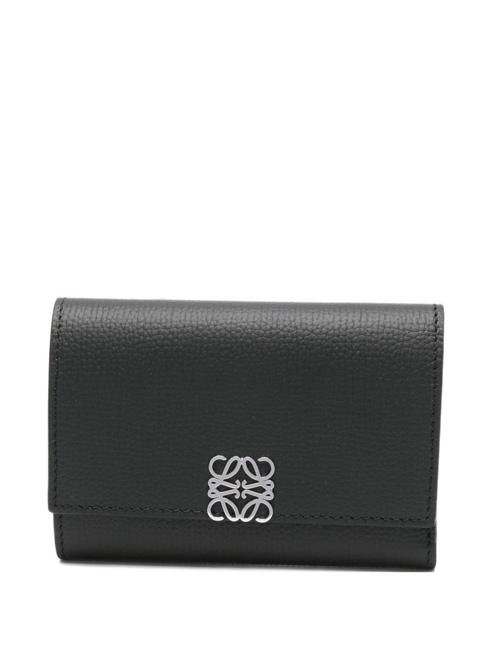 Loewe Anagram Small Leather Wallet In Black