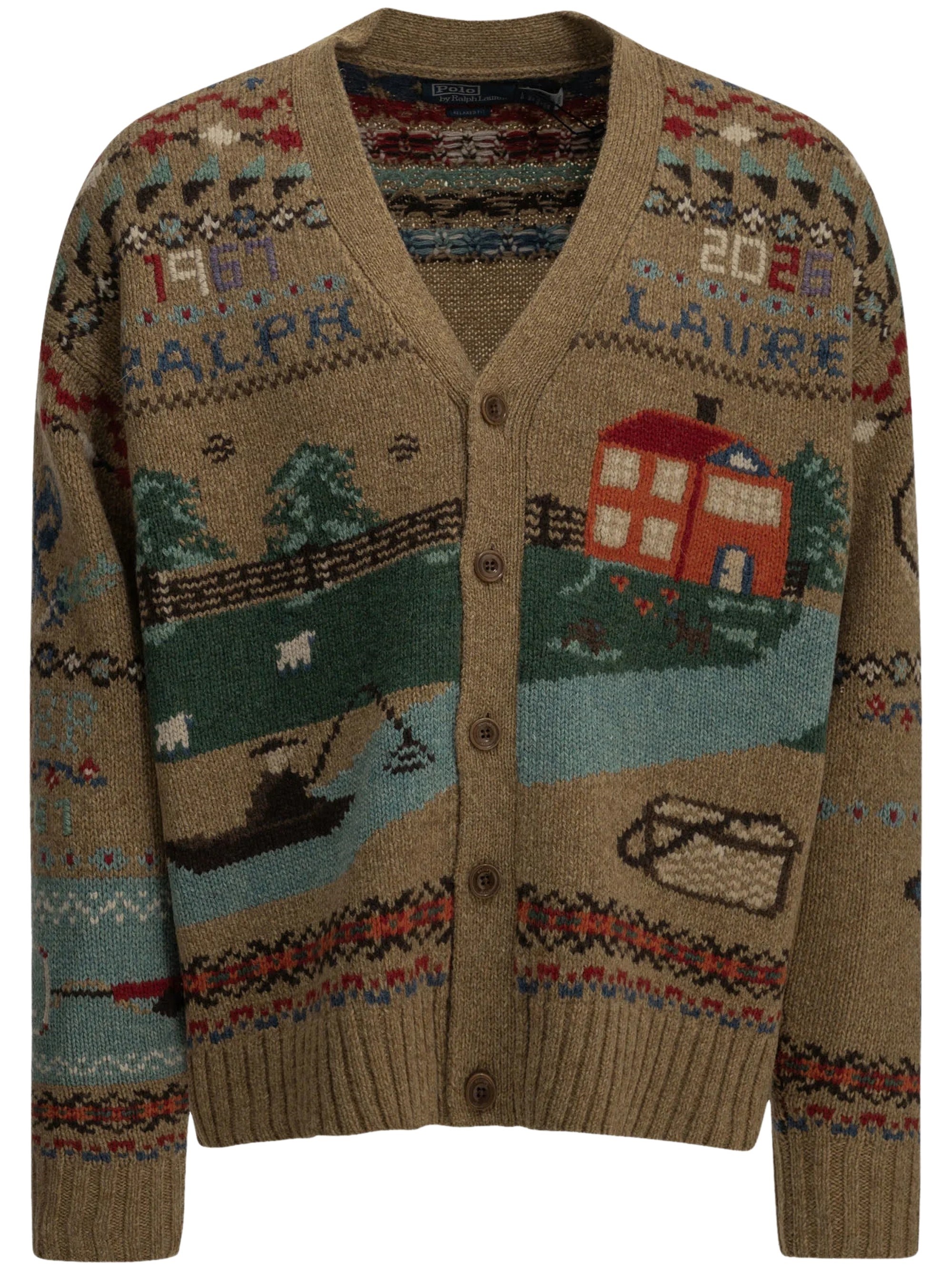 Polo Ralph Lauren Intarsia-Knit V-Neck Cardigan