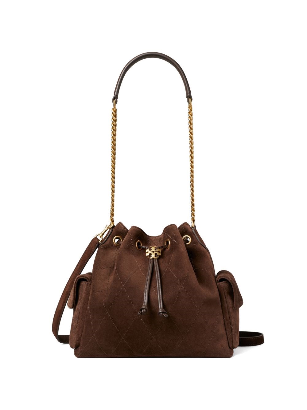 Tory Burch Charlie Drawstring Leather Bucket Bag By Tory Burch