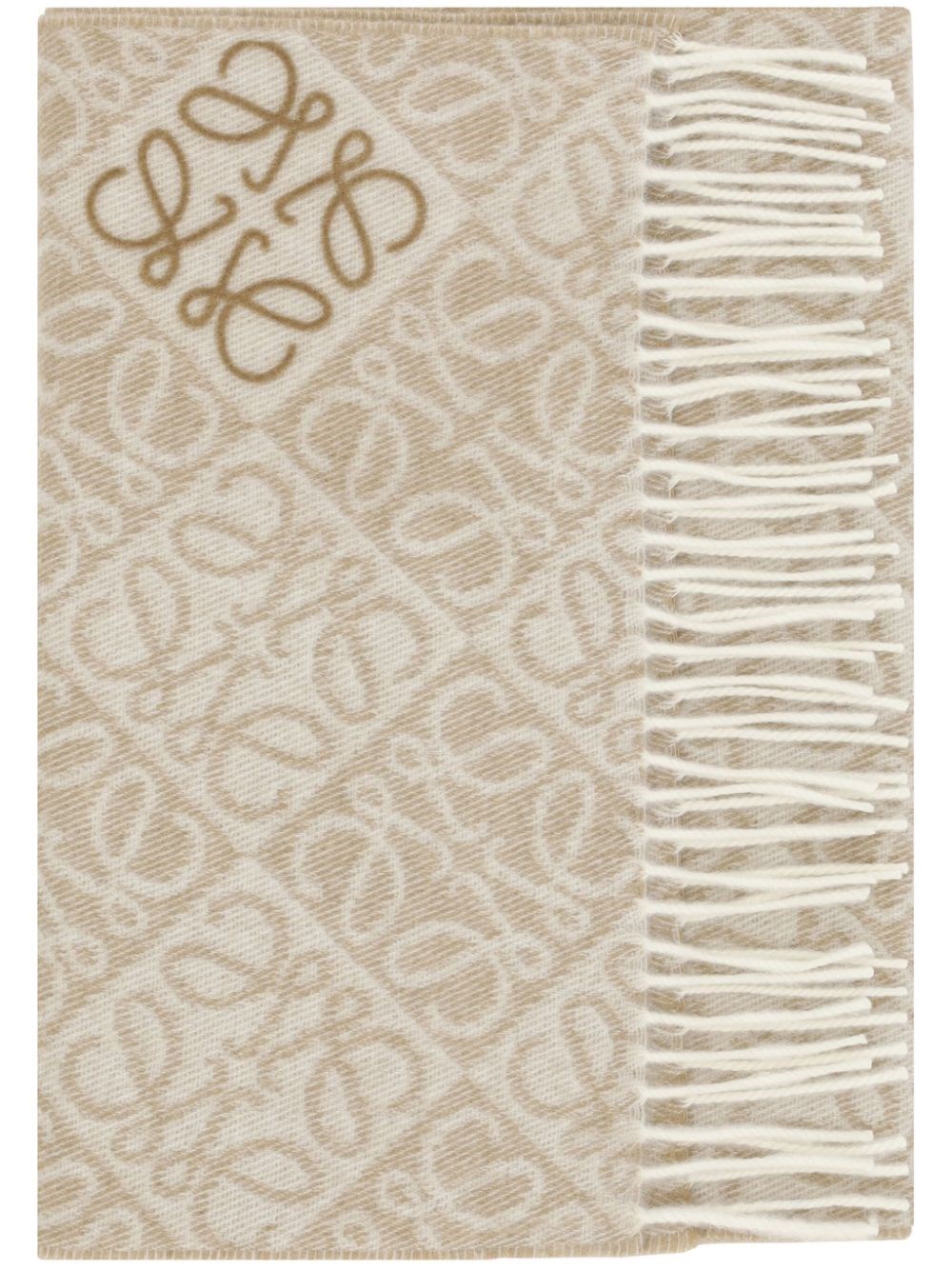 Loewe Anagram Wool And Cashmere Scarf