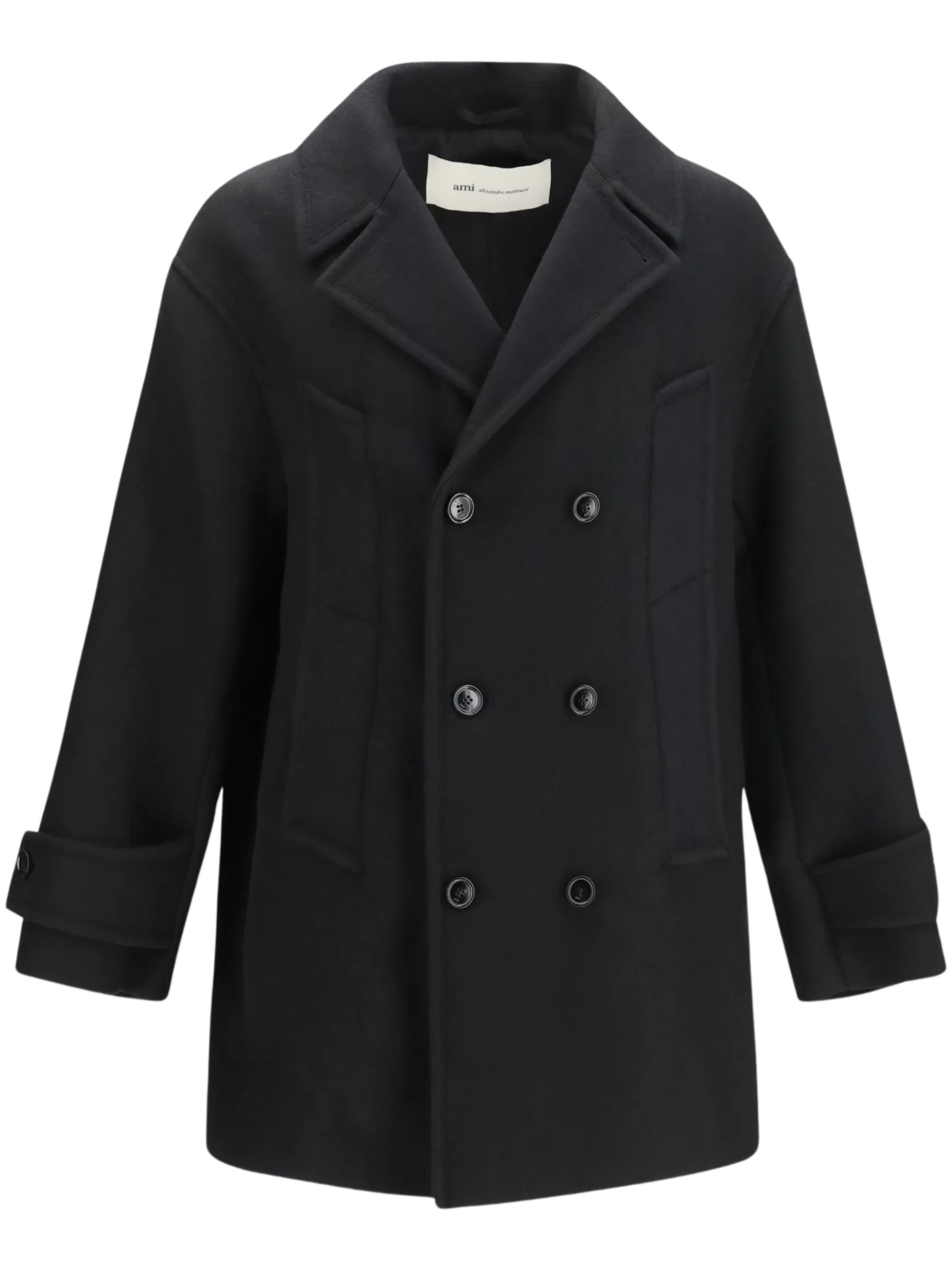 Ami Paris Wool Double-Breasted Coat