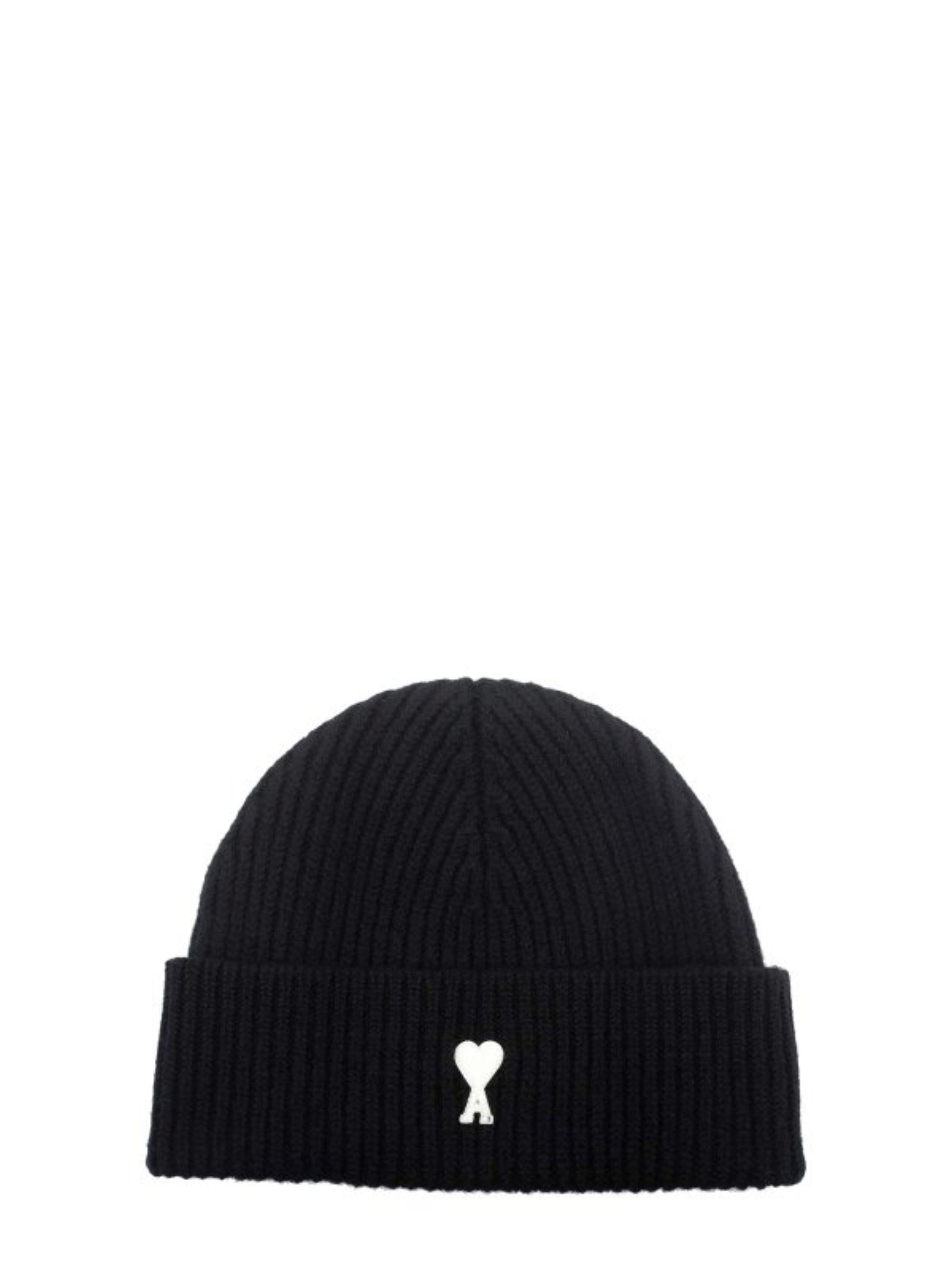 Ami Paris Unisex Nero - Berretto Ami De Coeur - Accessories - One Size - Immagine 6