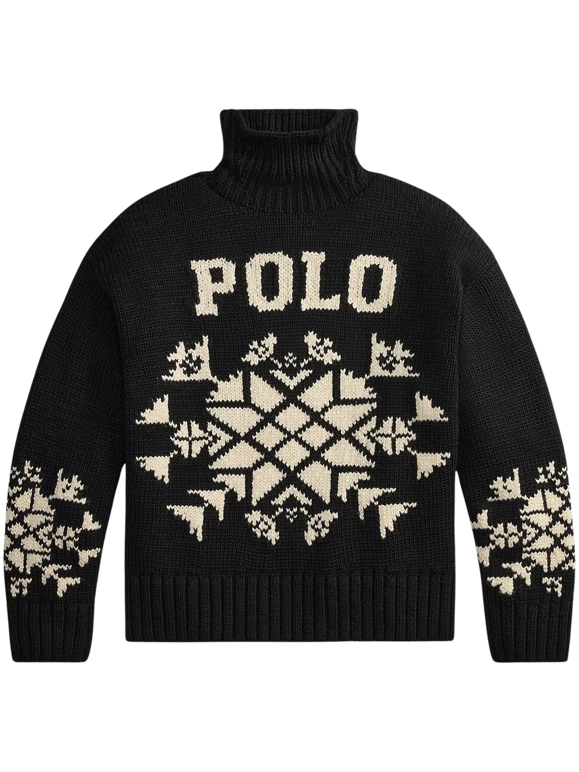 POLO RALPH LAUREN Maglione In Lana Con Collo Alto Snowflake Polo Ralph