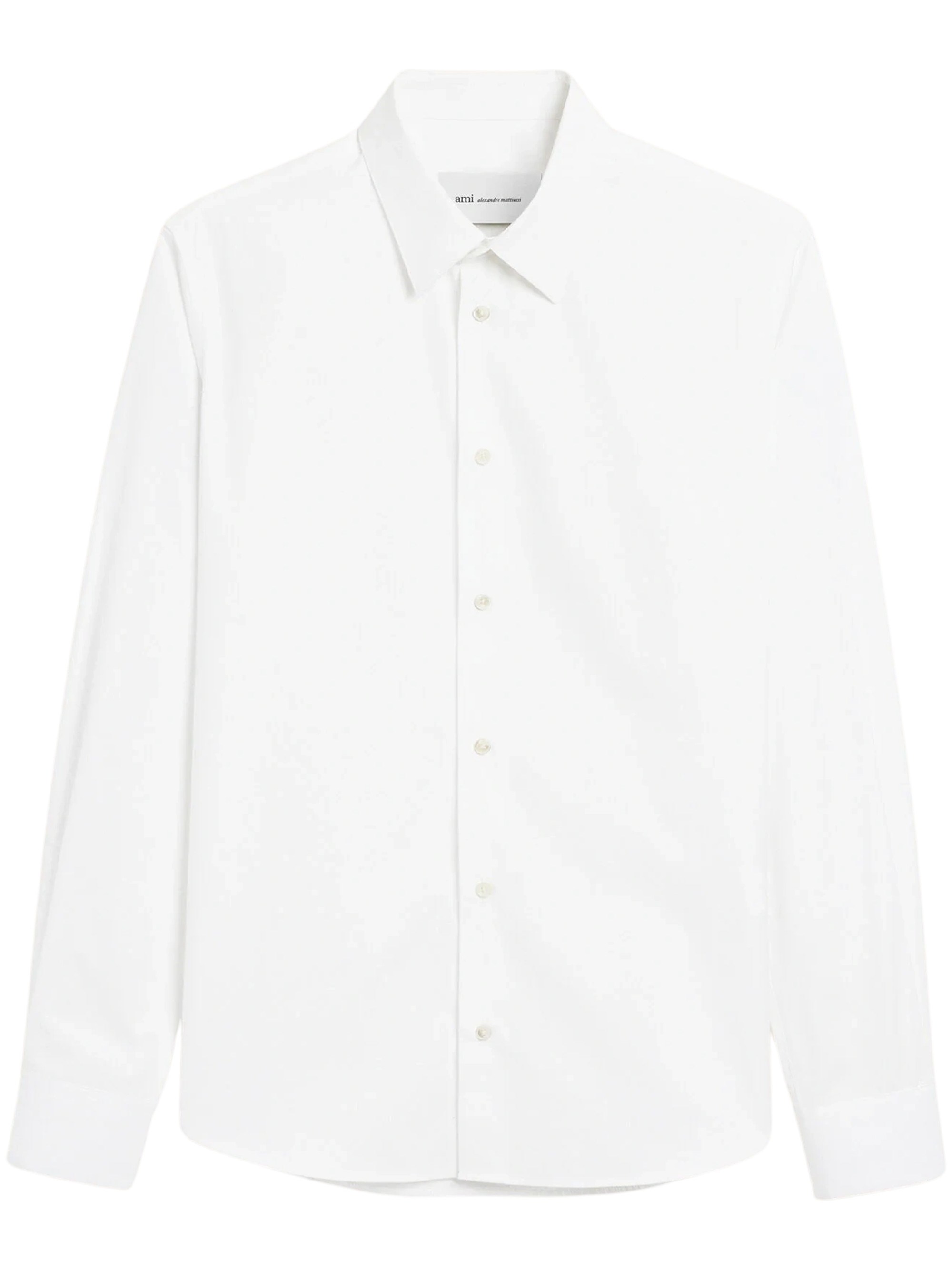 Ami Paris White Cotton Shirt With Ami De Coeur