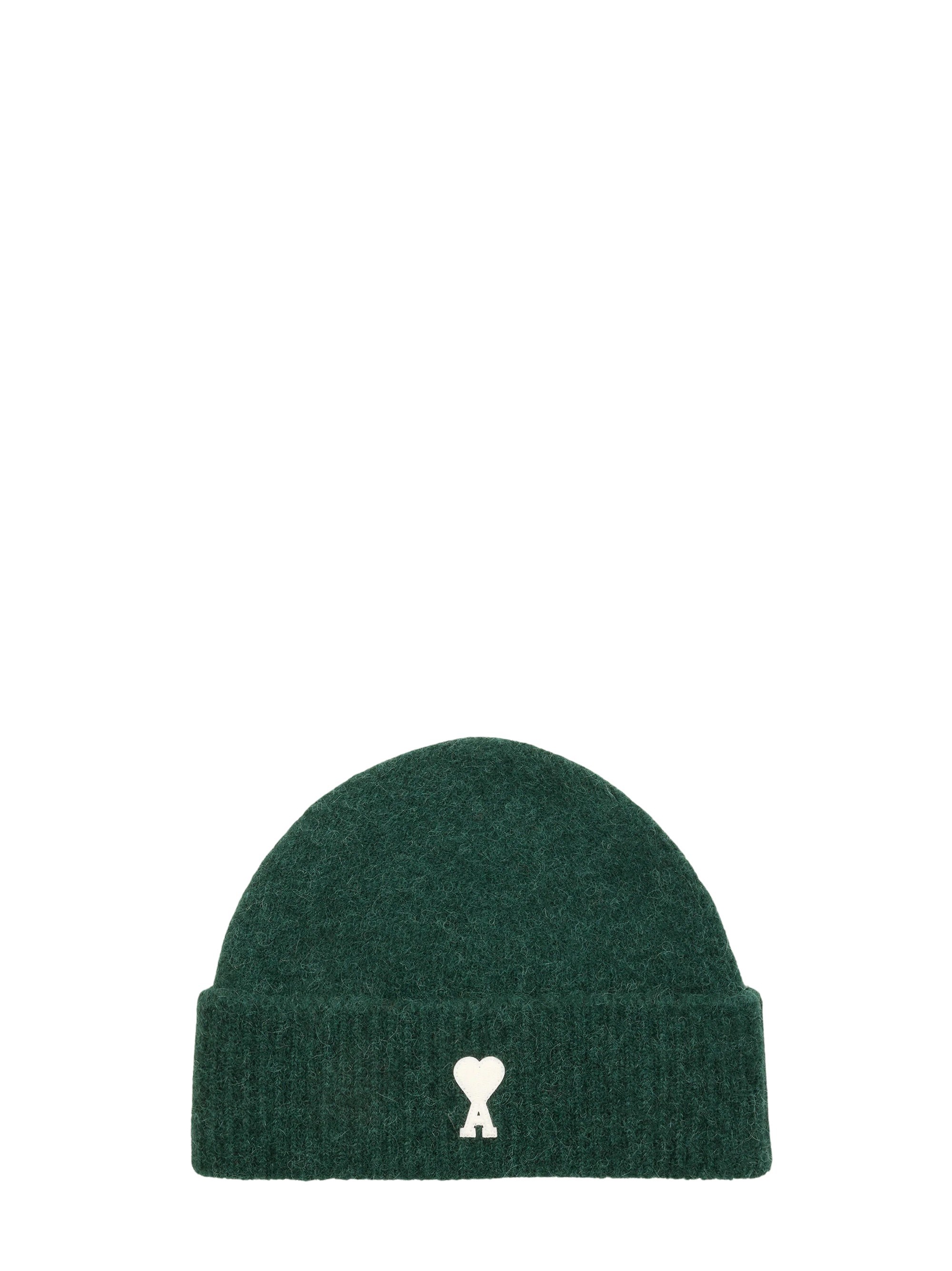 Ami Paris Beanie With Ami De Coeur