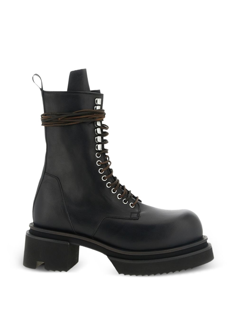 Rick Owens Men's Black “Bogun Lace-Up” Boots - Image 2