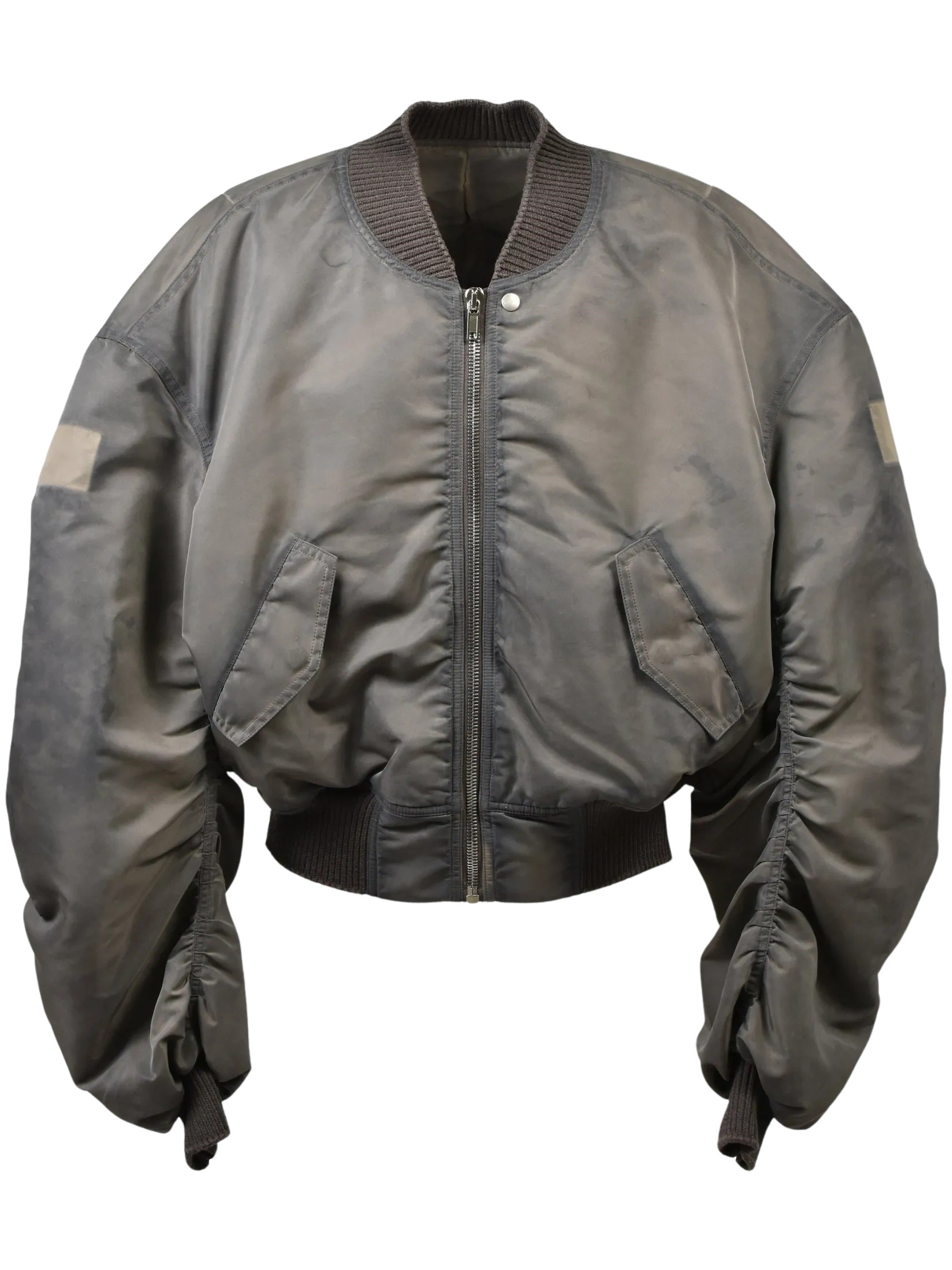 Rick Owens Gray Nylon Bomber - IT50 | L - Image 3