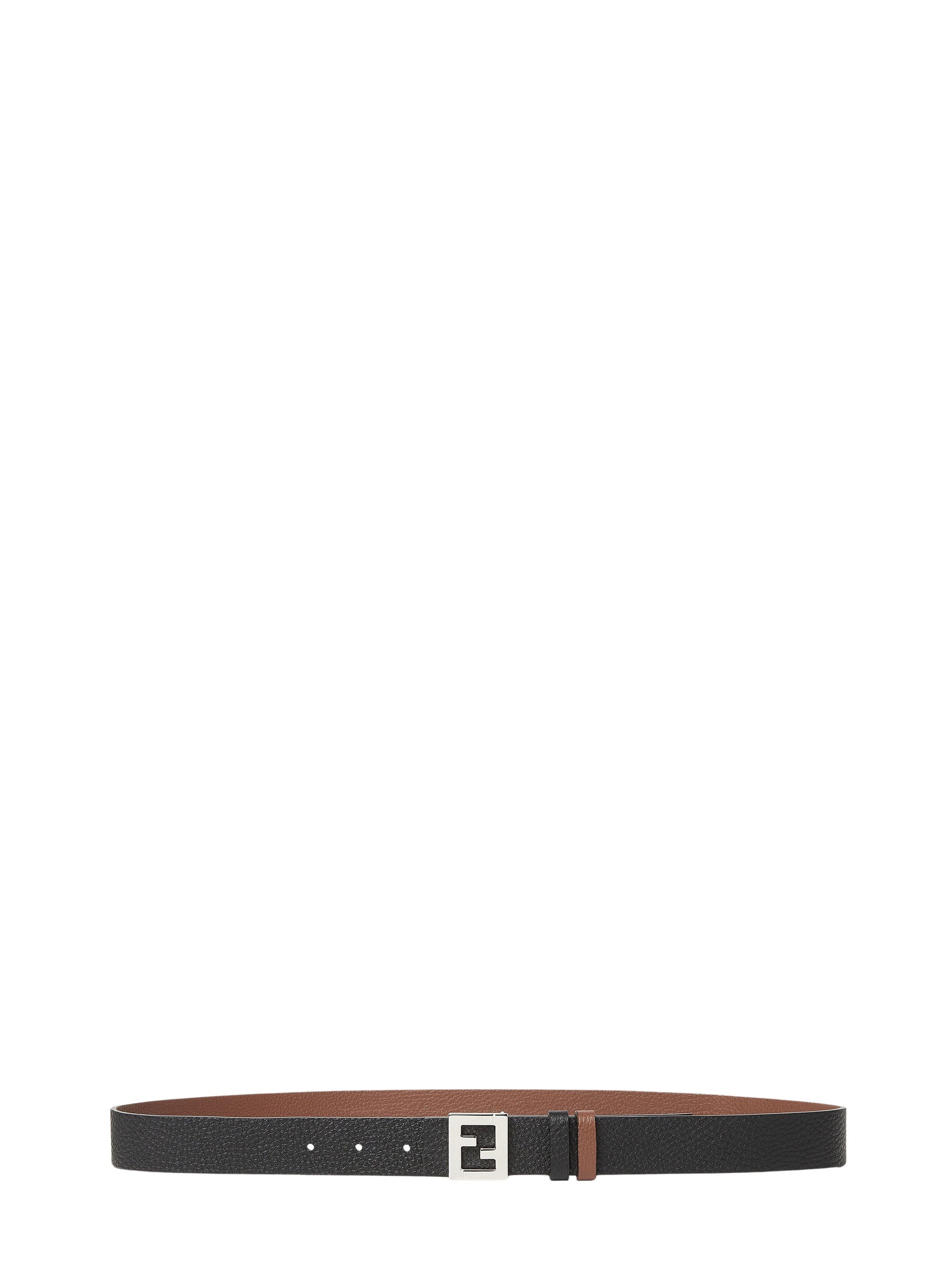 Fendi Cintura Reversibile Ff In Pelle 30 Mm