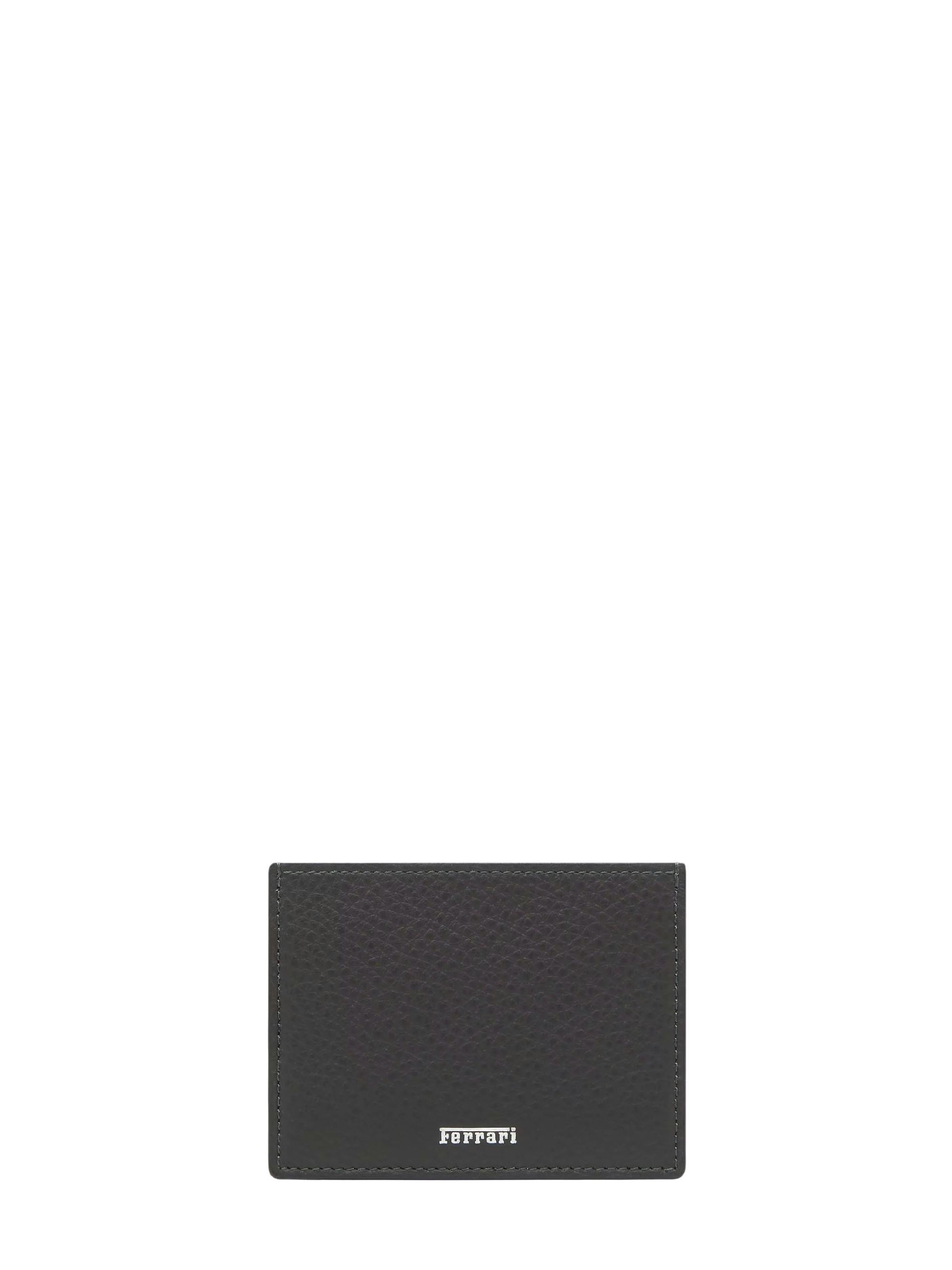 FERRARI Ferrari Garnet Leather Card Holder With Printed Logo
