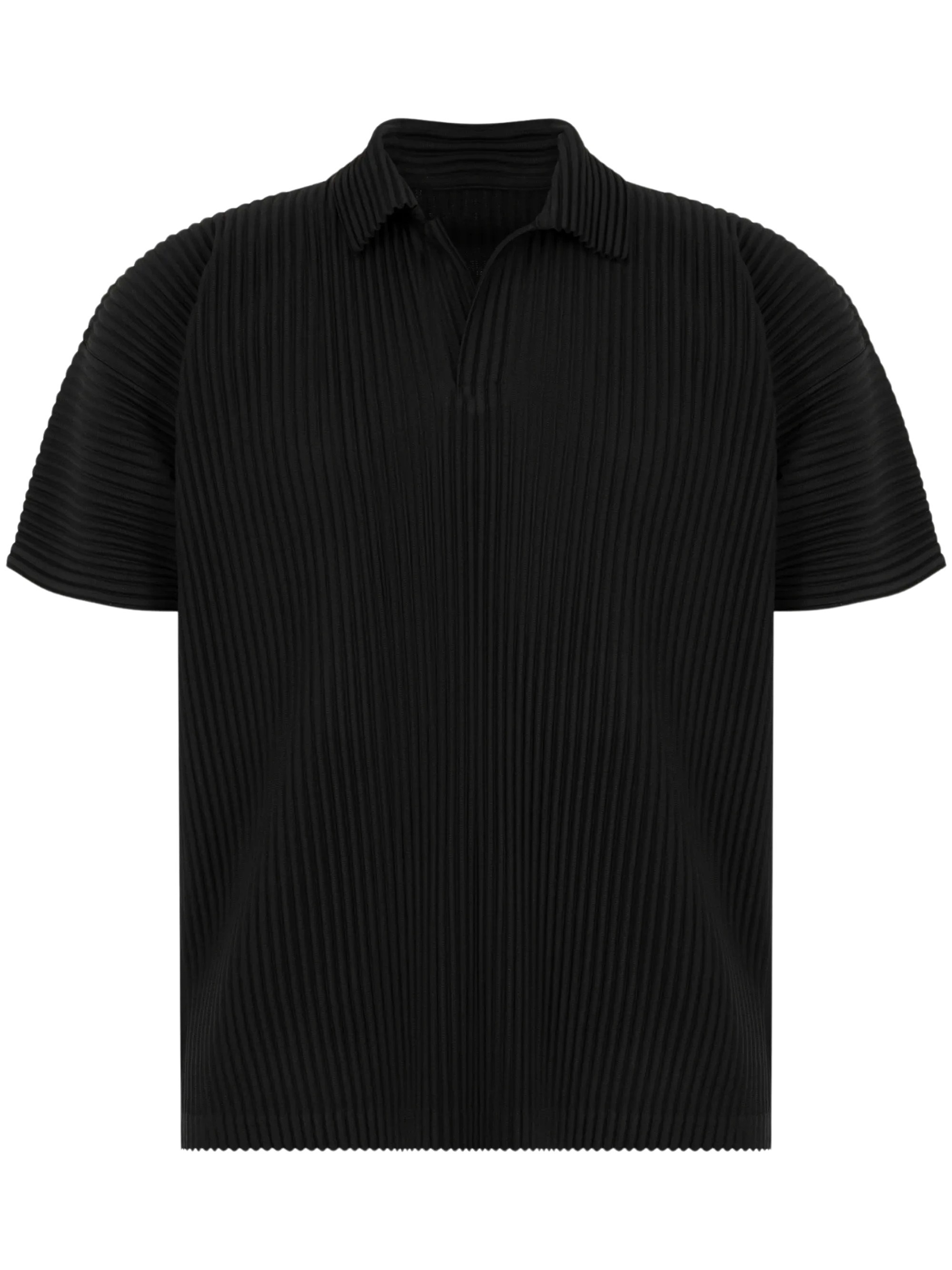 HOMME PLISSE' ISSEY MIYAKE T-Shirt A Maniche Corte Plissettata