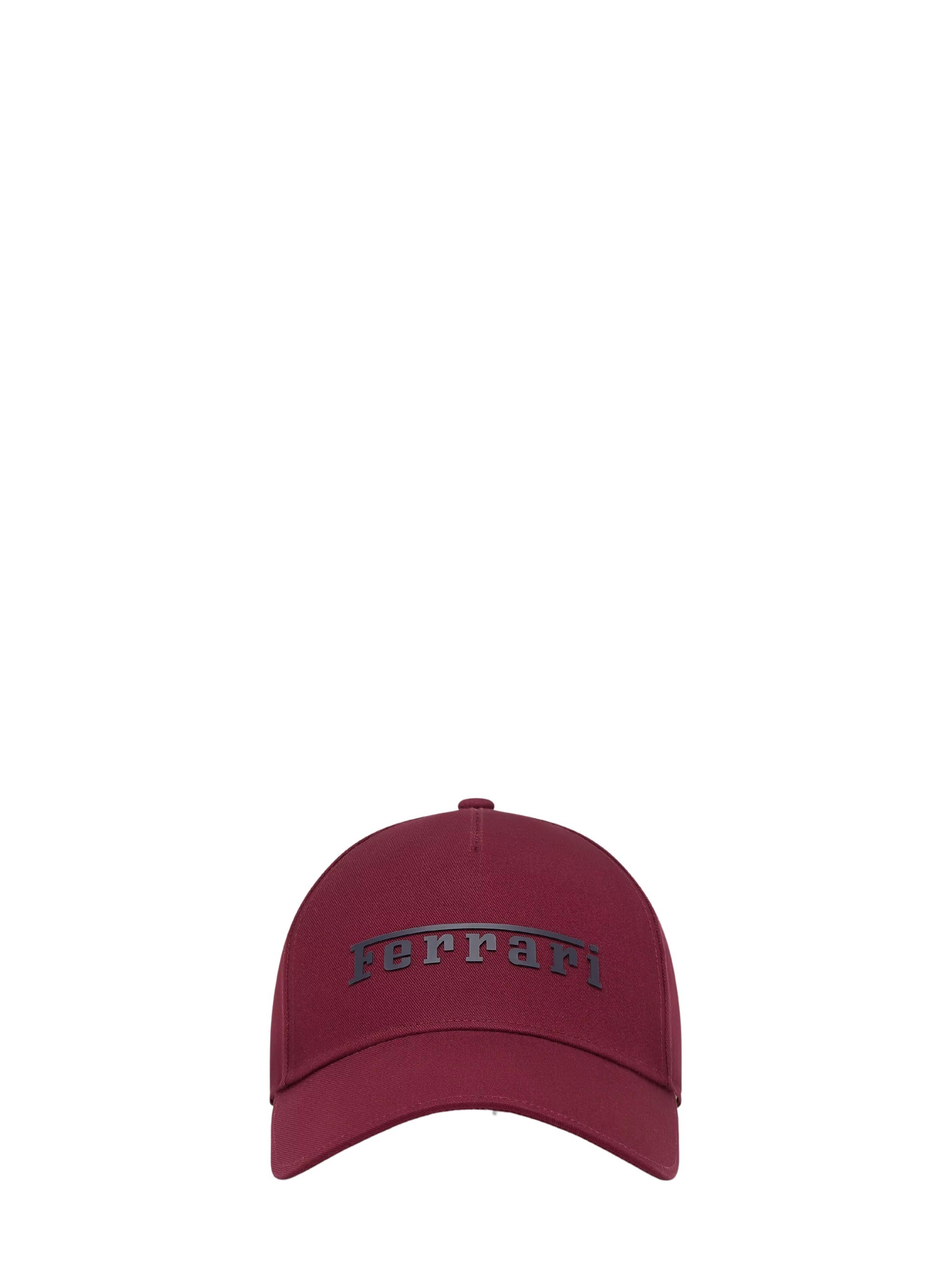 FERRARI Cappellino Da Baseball In Twill Di Cotone Con Logo Gommato