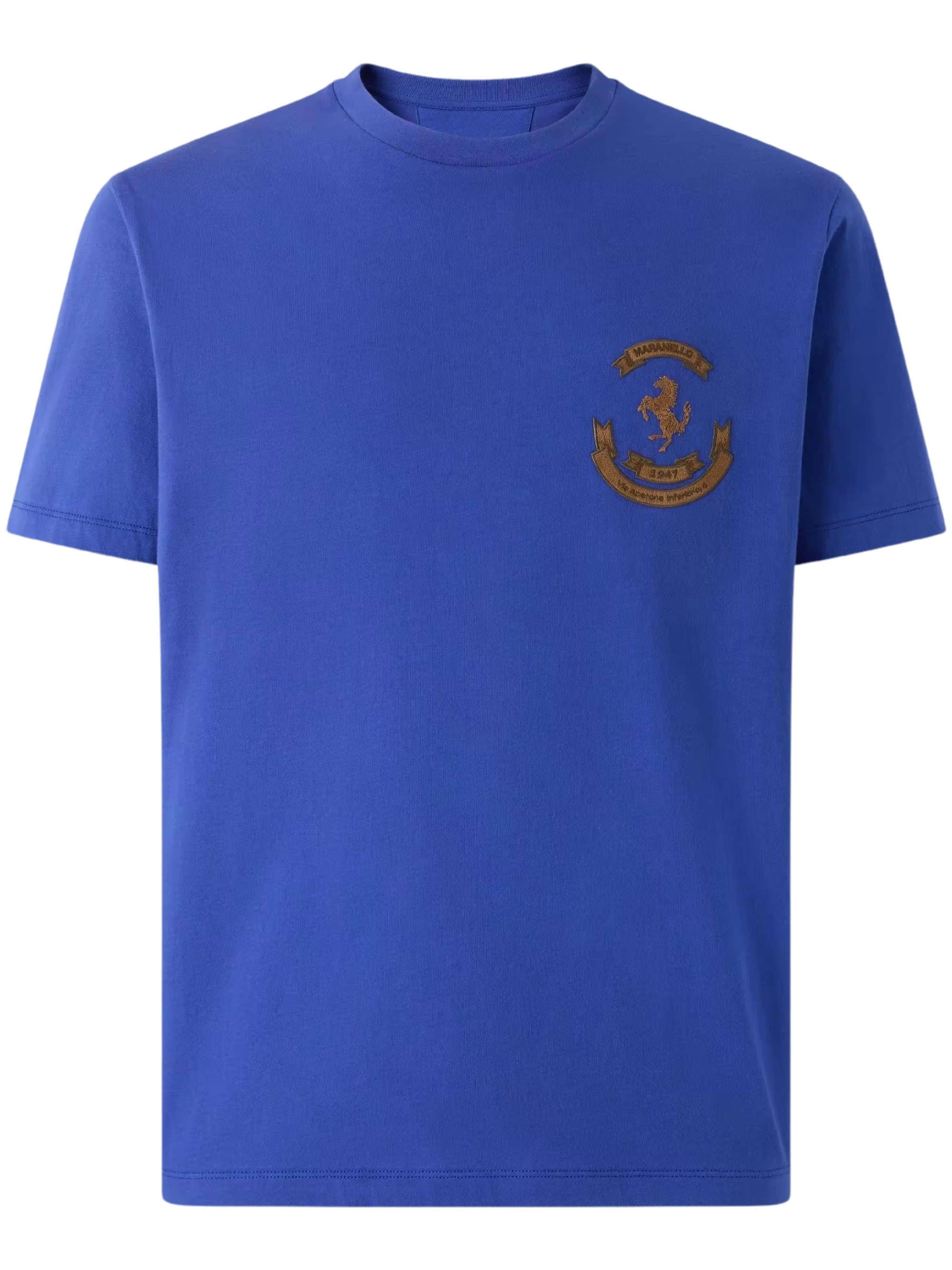 FERRARI Cotton T-Shirt With Embroidered Logo FERRARI Cotton T-Shirt With Embroidered Logo