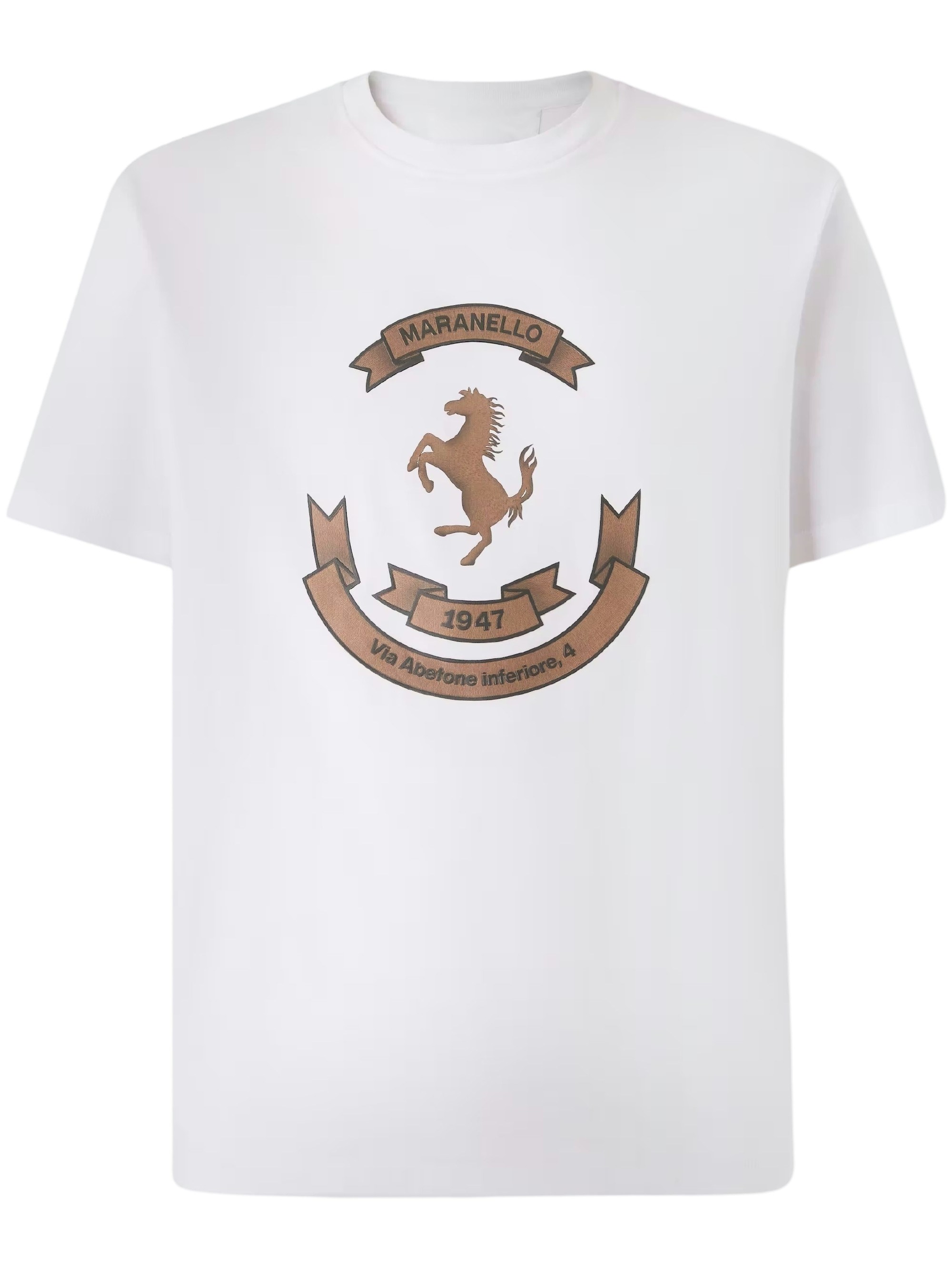 FERRARI Cotton T-Shirt With Logo Print FERRARI Cotton T-Shirt With Logo Print