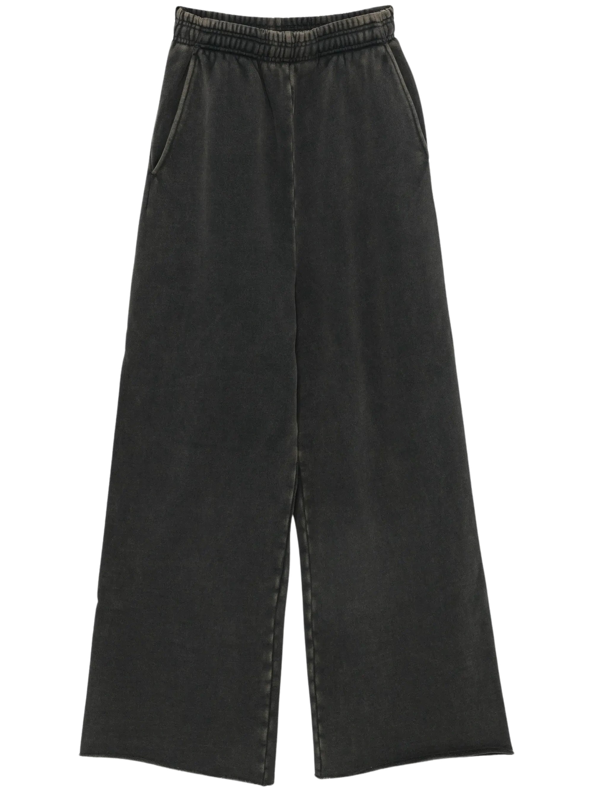 Faded-Effect Elasticated-Waist Track Pants