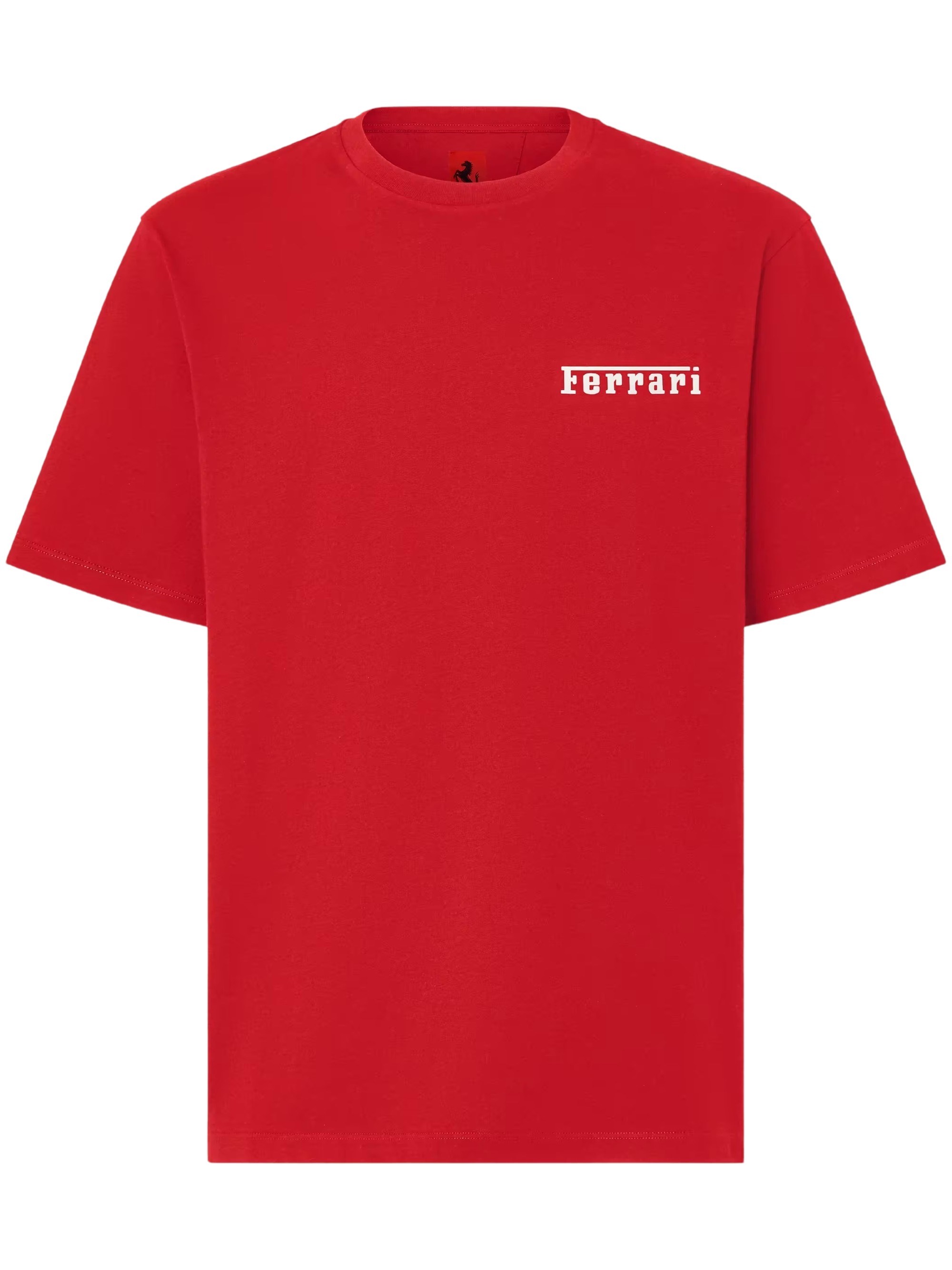 FERRARI Cotton T-Shirt With Ferrari Logo